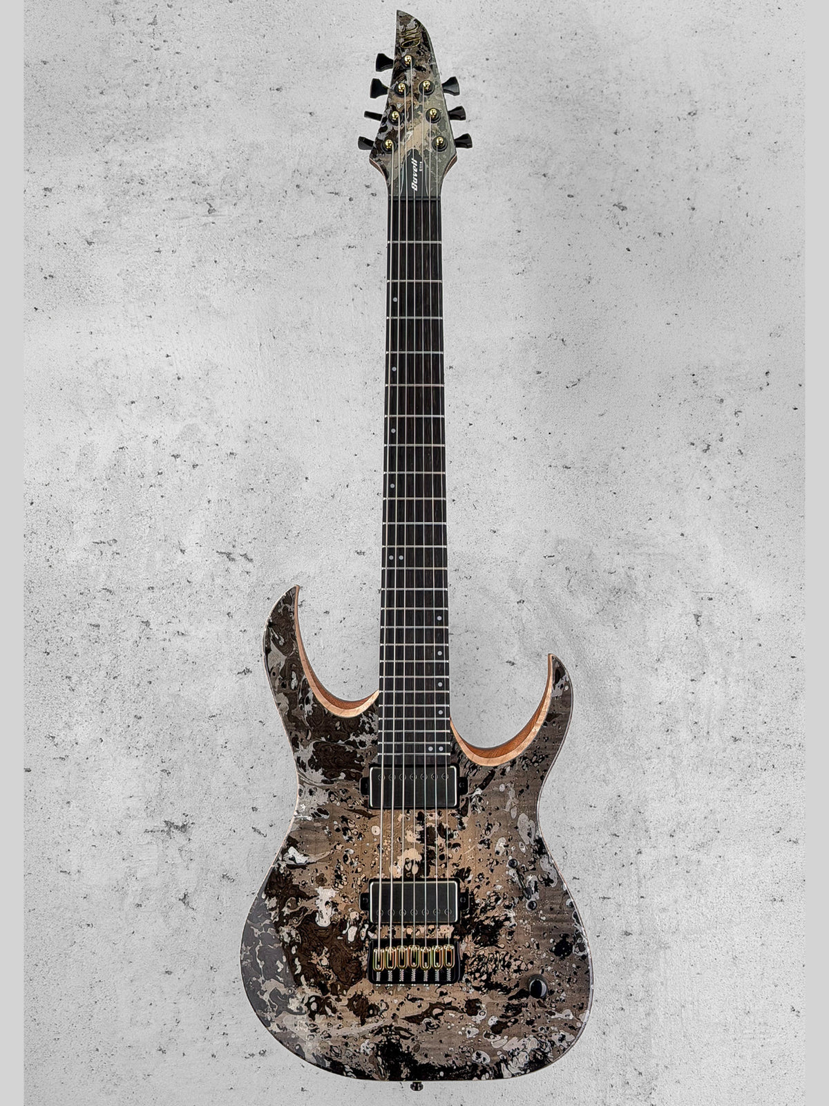 Mayones Duvell Elite 7 Baritone 26.5 | Natural Fade Graphite Burst Out (Custom Finish)