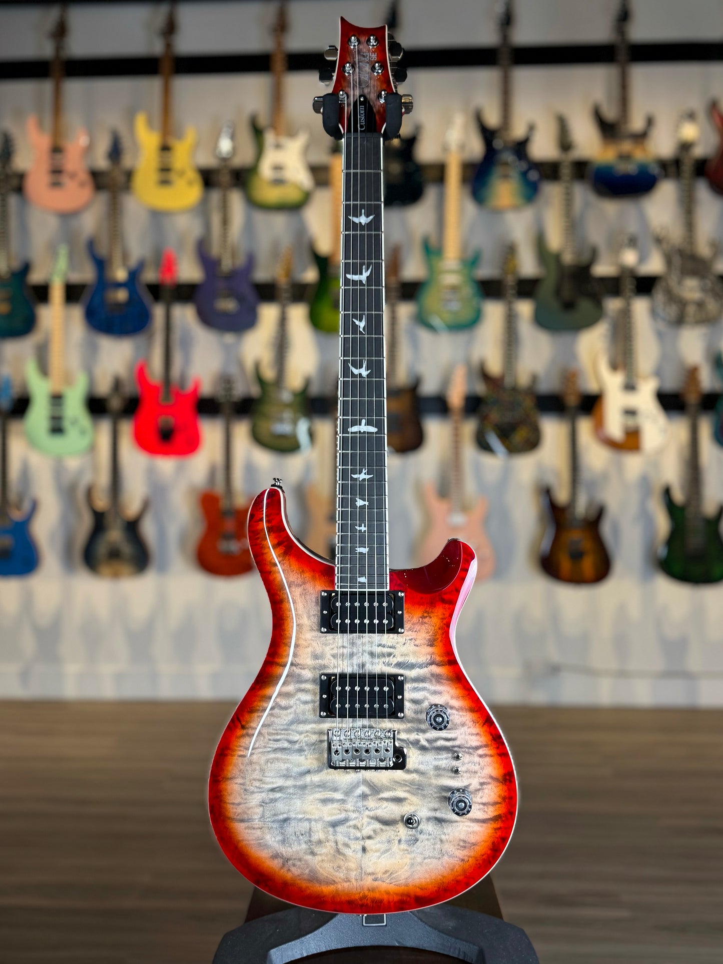 PRS SE Custom 24-08 Quilt | Charcoal Cherry Burst