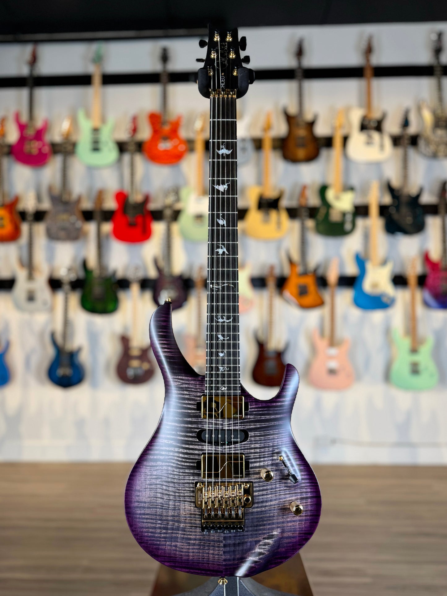 PRS USA Chleo Limited Edition Herman Li Signature | Charcoal Purple Burst (1 of 200)
