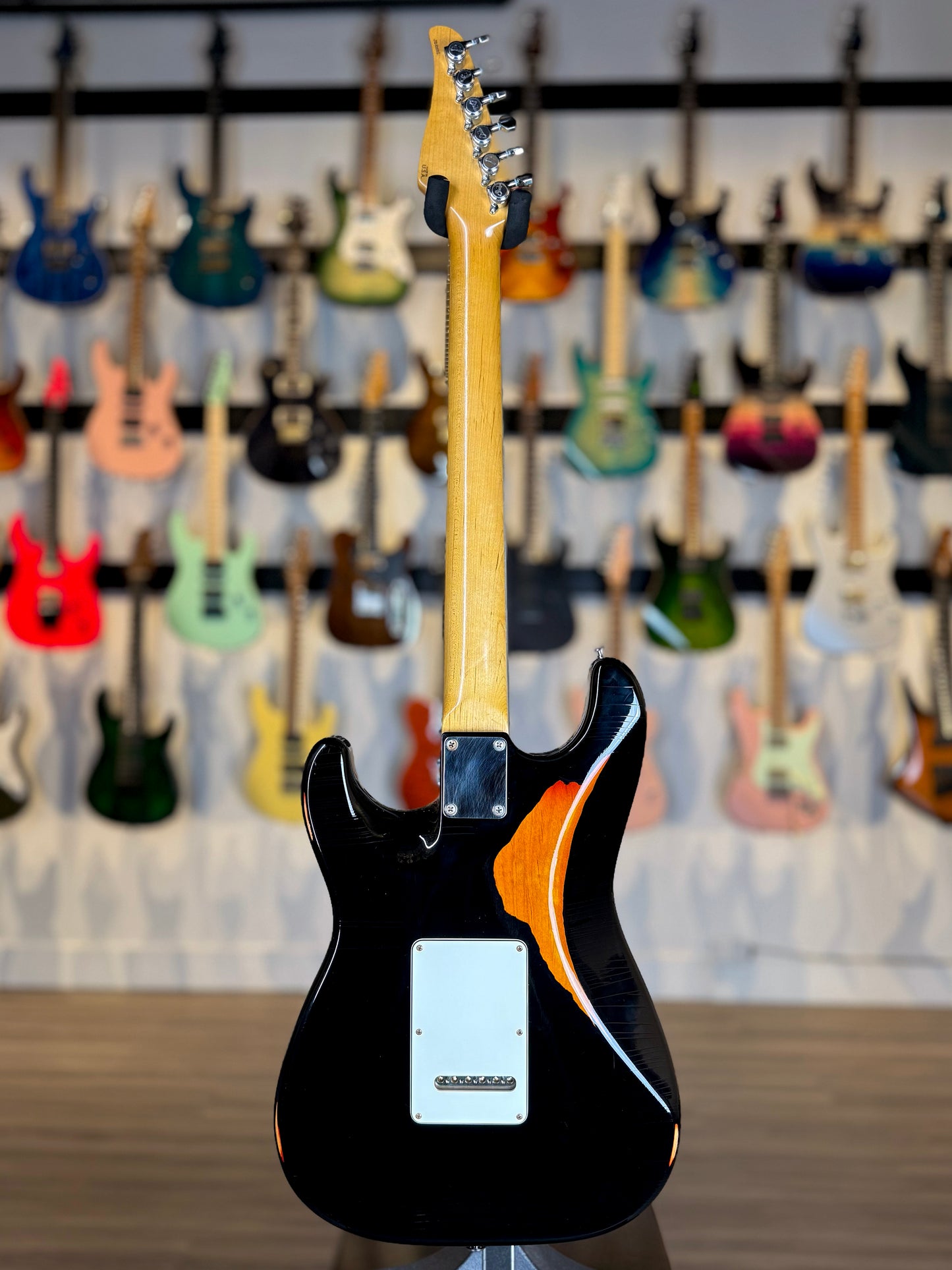 Suhr Classic S Antique | Black Over 3 Tone Burst (Pre-Owned)