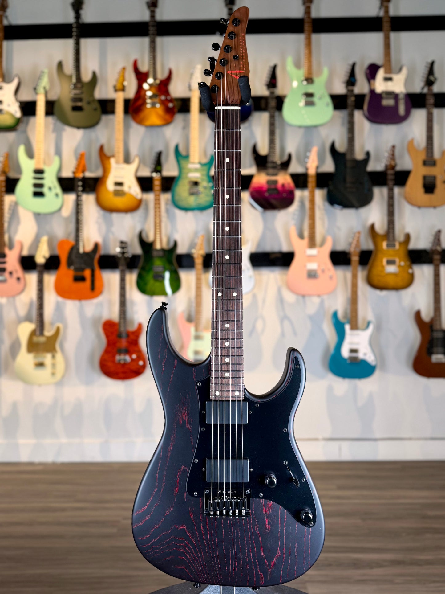 Tom Anderson Guardian Angel Player | Satin Black with Red Dog Hair