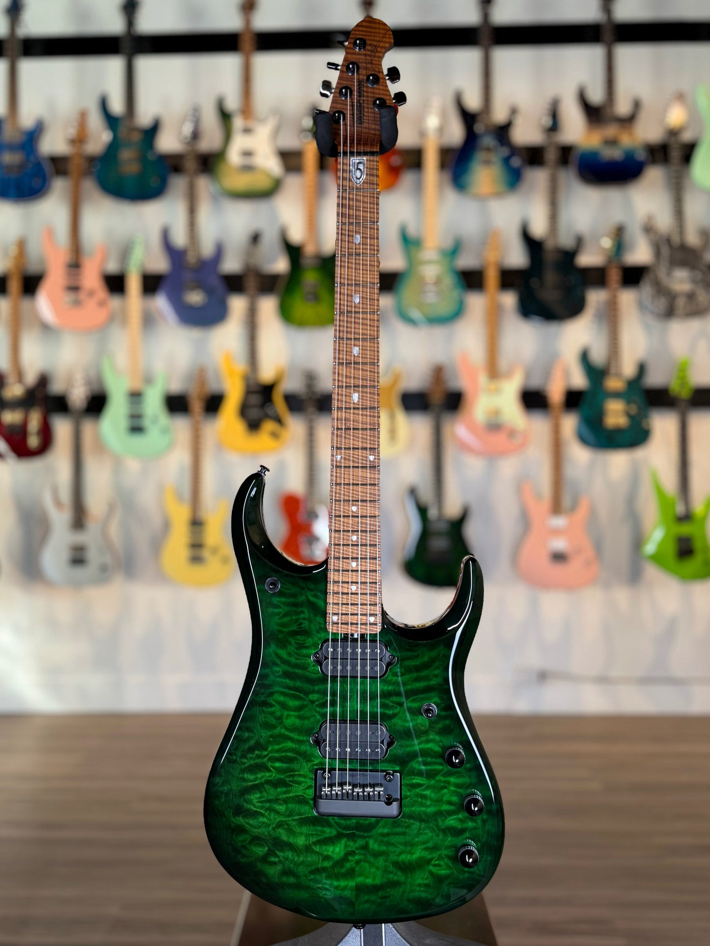 Ernie Ball Music Man JP15 Quilt | Green Tiger Eye
