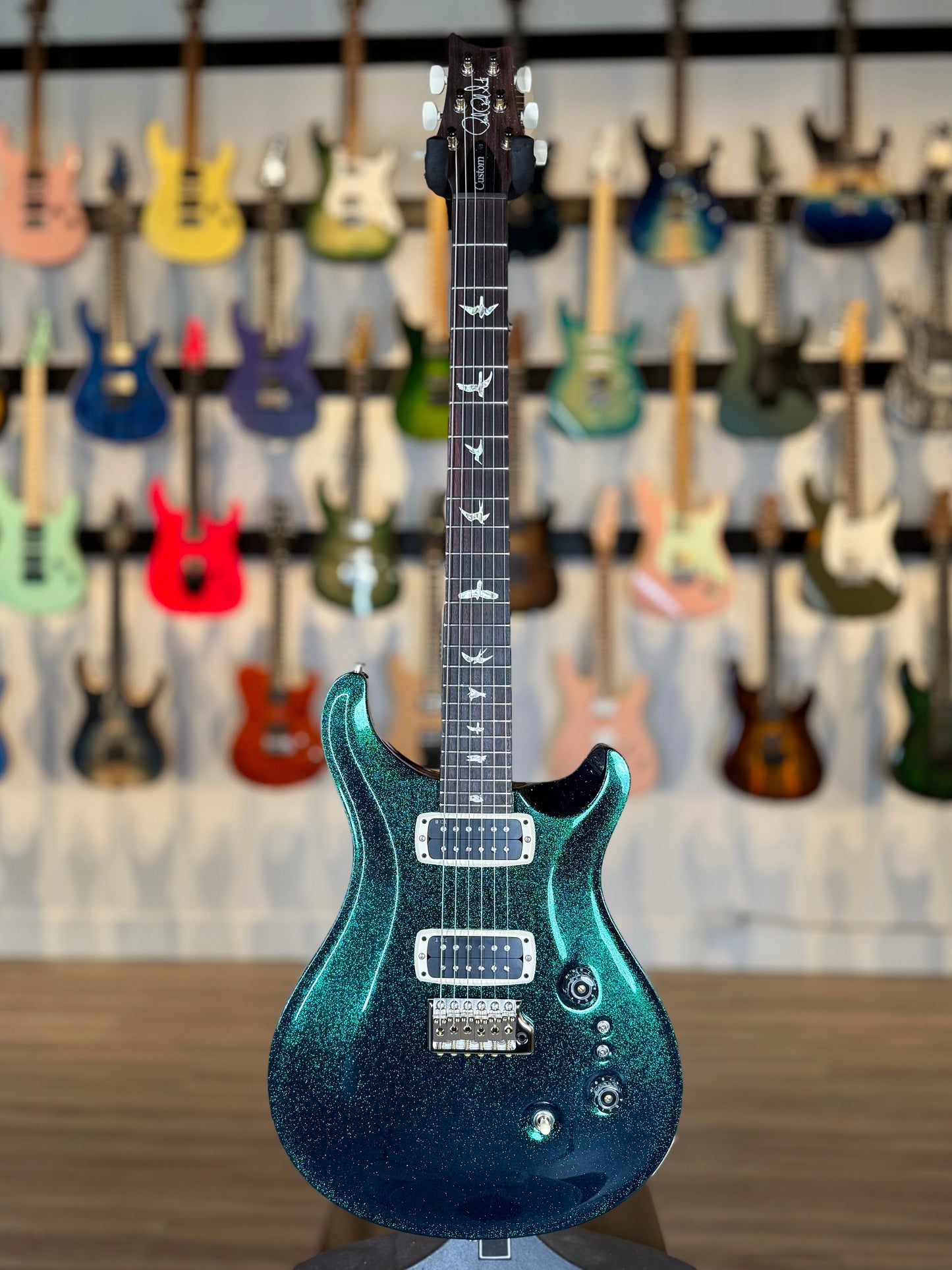 PRS Custom 24-08 Sprayer's Choice | Green to Blue Colorshift Sparkle