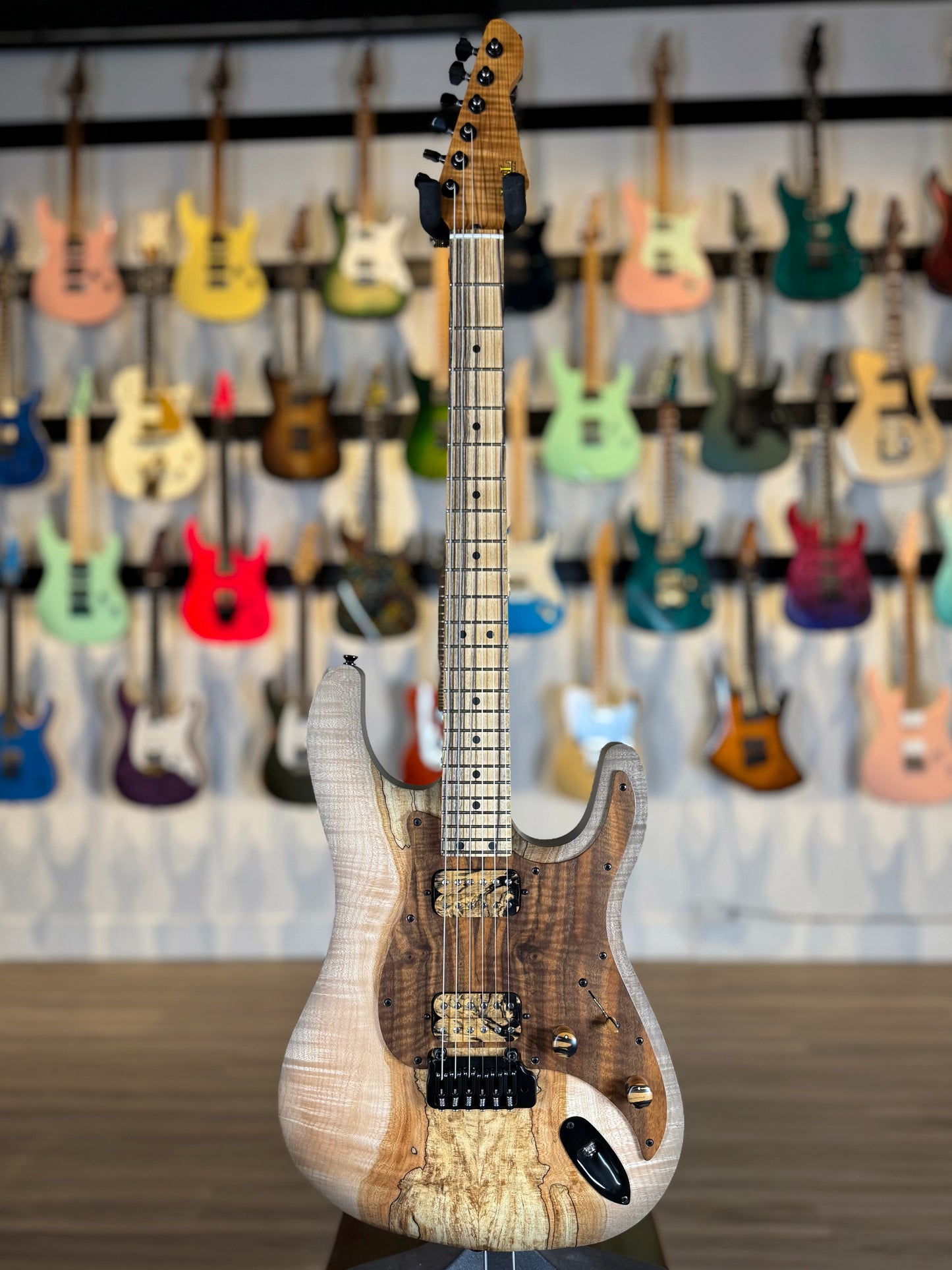 LSL Instruments Saticoy 24 DX HH  | Spalted Maple Charcoal Burst Satin