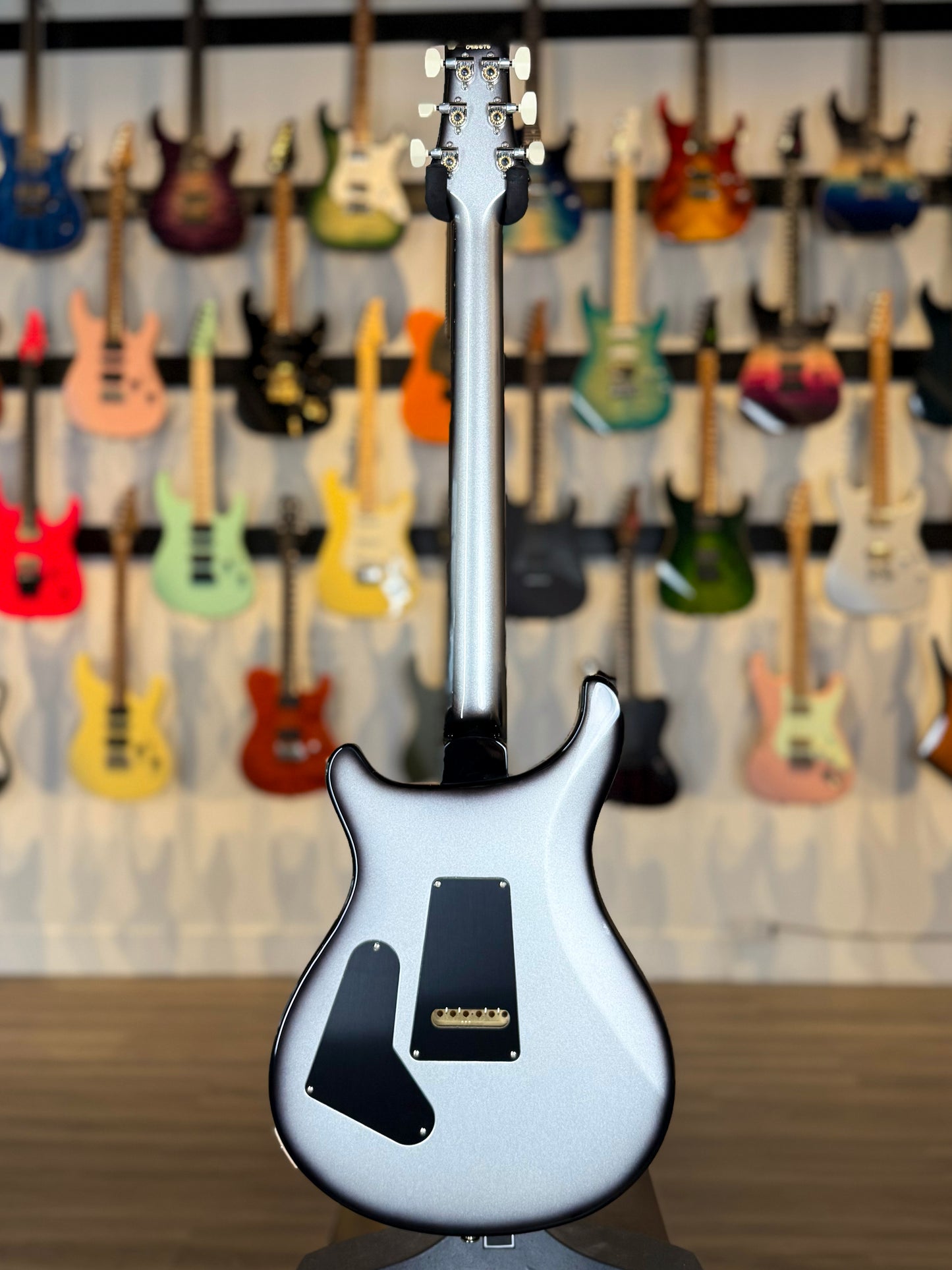 PRS Custom 24-08 Sprayer's Choice | Faded Indigo/Charcoal with Silver Microburst Back