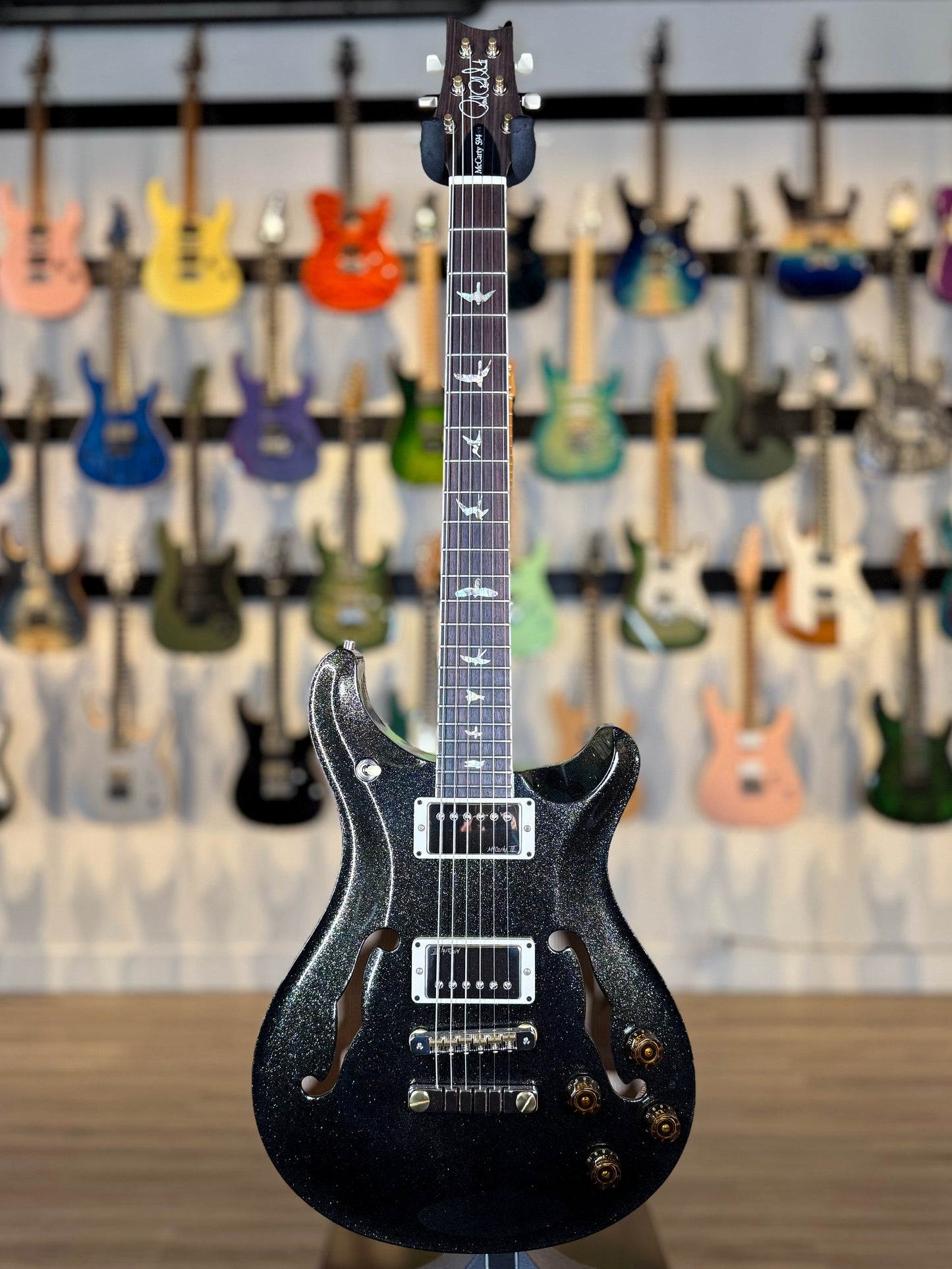 PRS McCarty 594 Hollowbody II Sprayer's Choice | Gold Green Sparkle