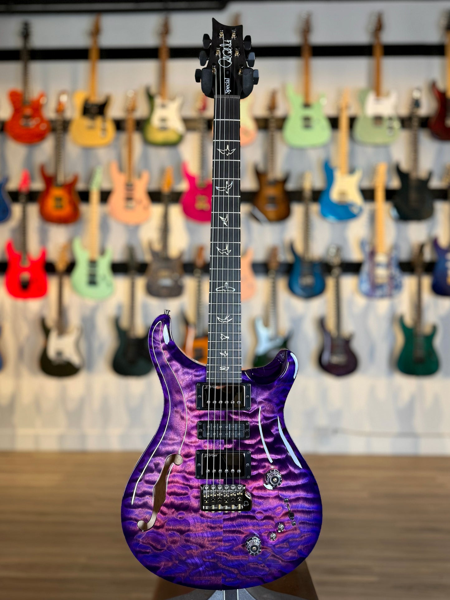 PRS Special 22 Semi-Hollow "10 Top" Sprayer's Choice Wood Library | Raspberry Purple Burst