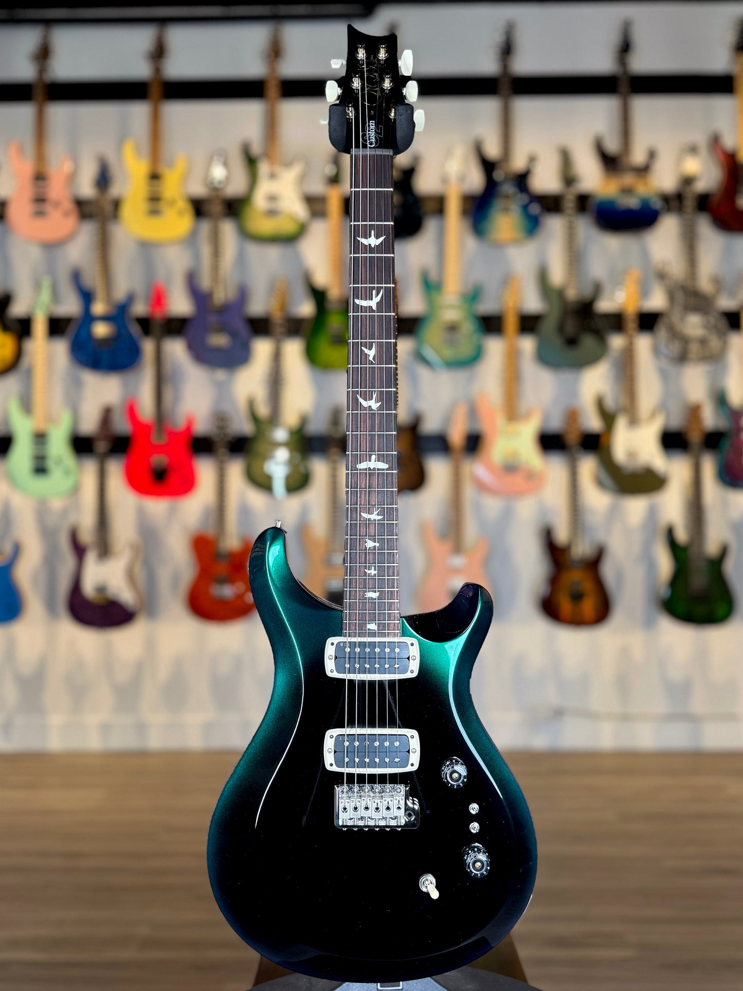PRS S2 Custom 24-08 Sprayer's Choice | Green to Purple Teardrop Burst Colorshift