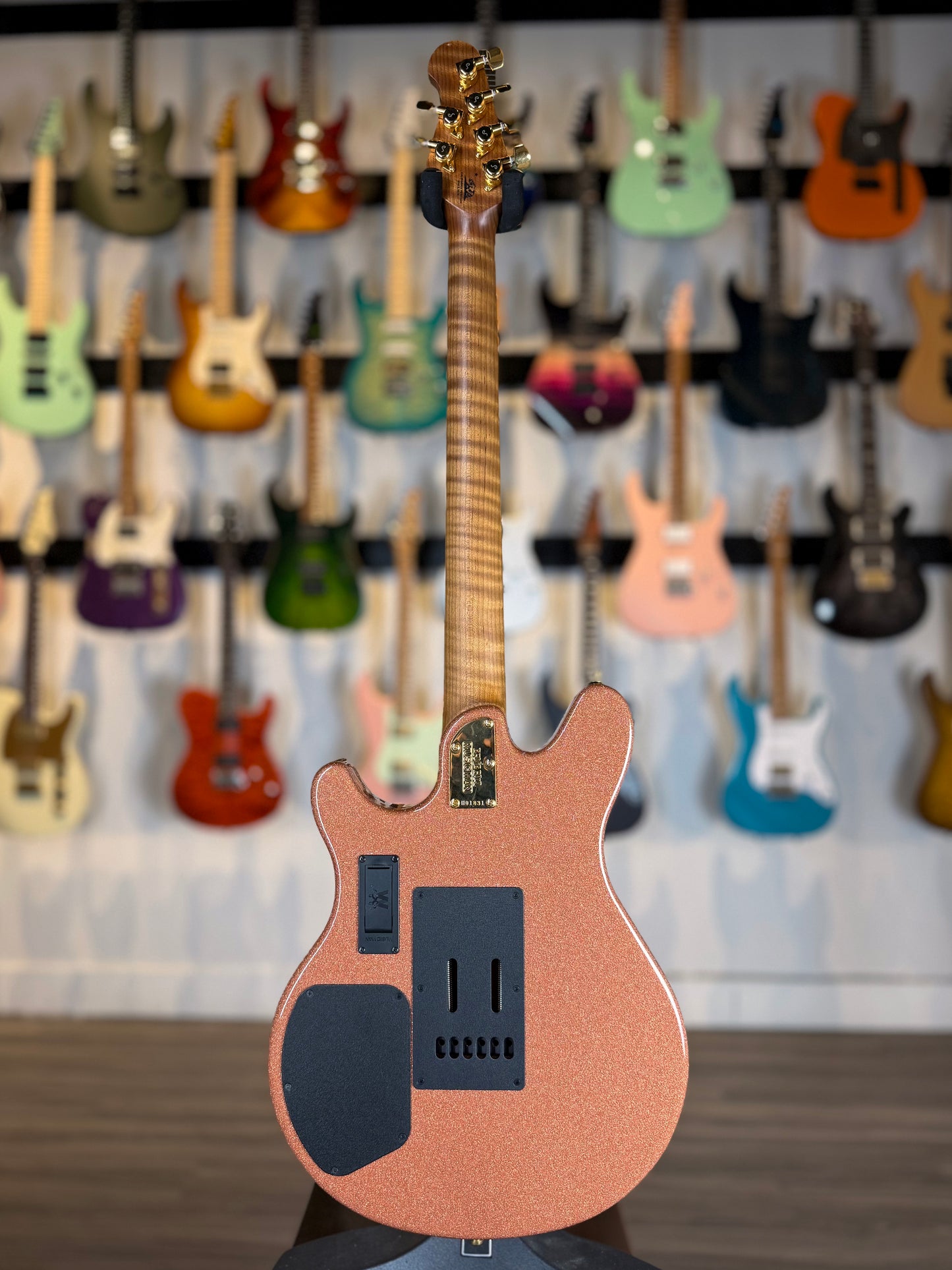Ernie Ball Music Man Valentine | Pink Champagne Sparkle