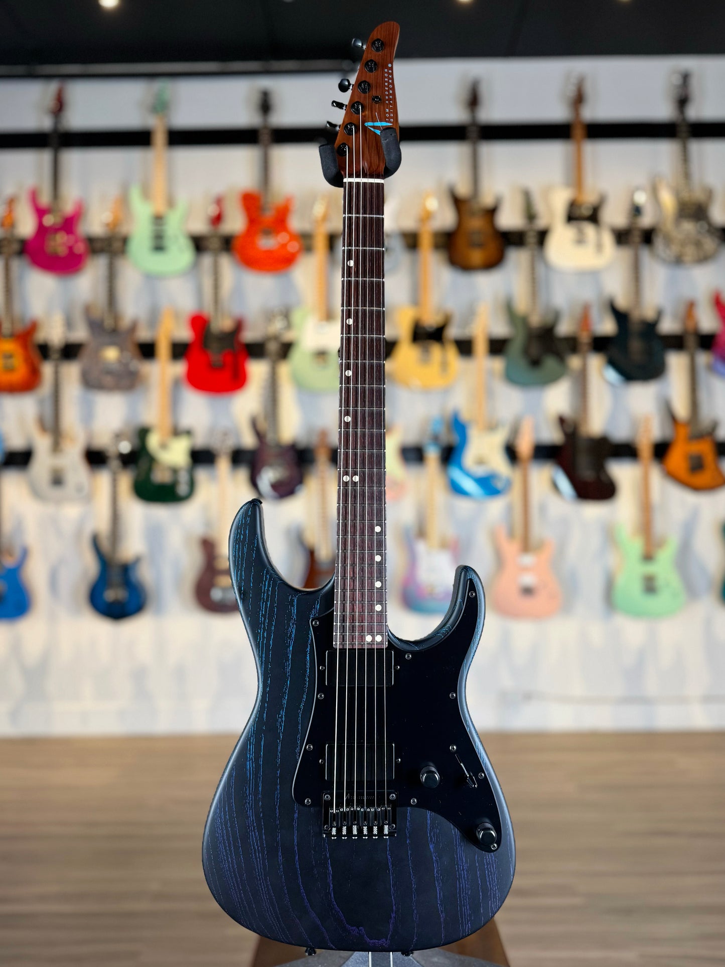 Tom Anderson Guardian Angel Player | Satin Black with Bora to Purple Dog Hair Surf
