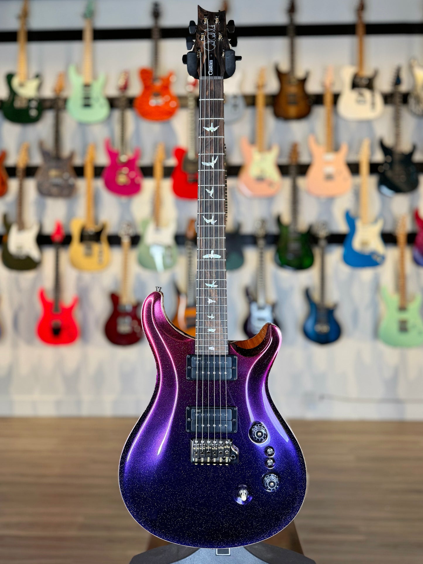 PRS Custom 24-08 Wood Library Sprayer's Choice | Magenta Purple Colorshift/Natural Back