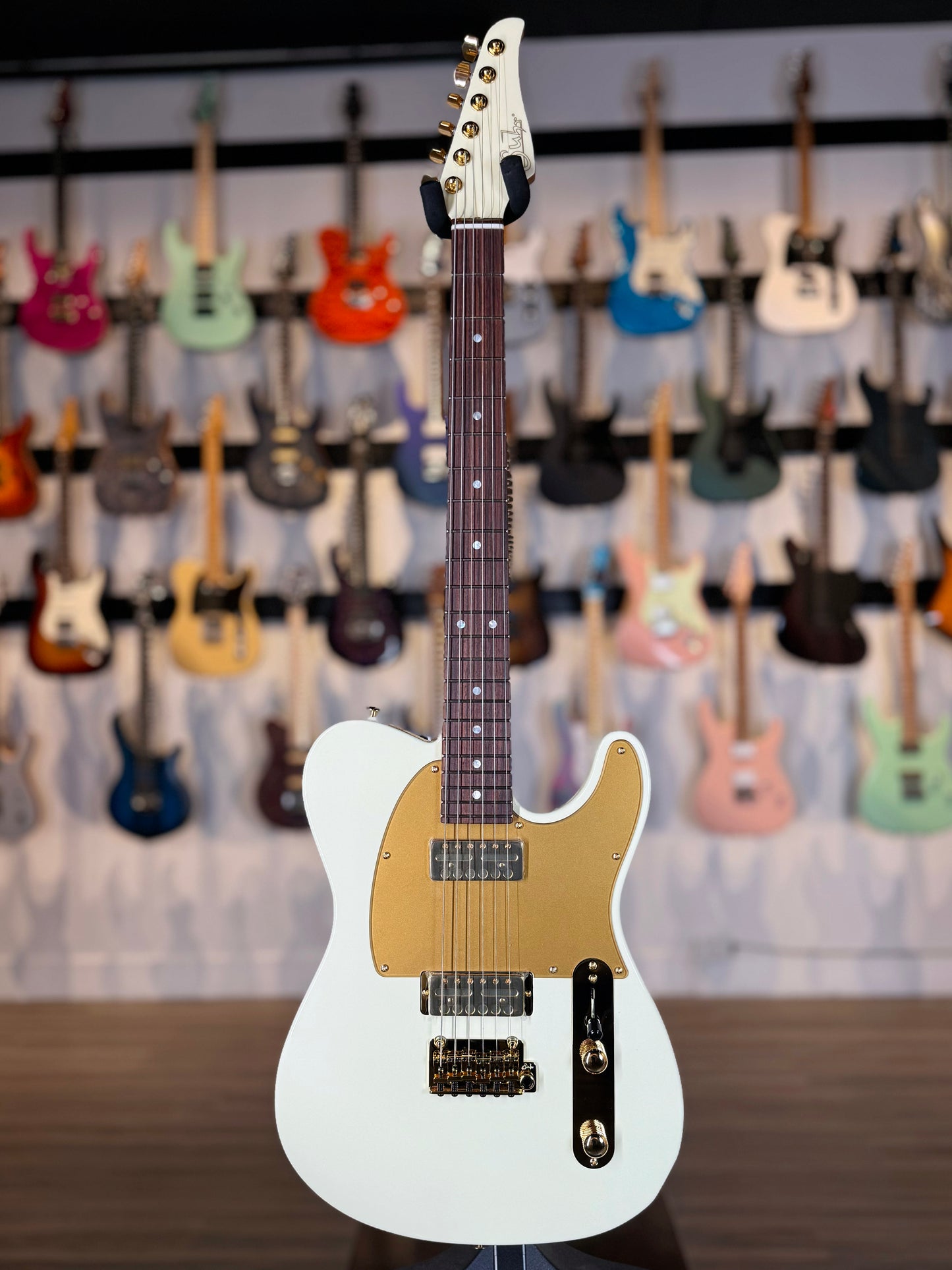 Suhr Mateus Asato Classic T Signature Series | 'MA' White with Lollar Gold Foil Pickups