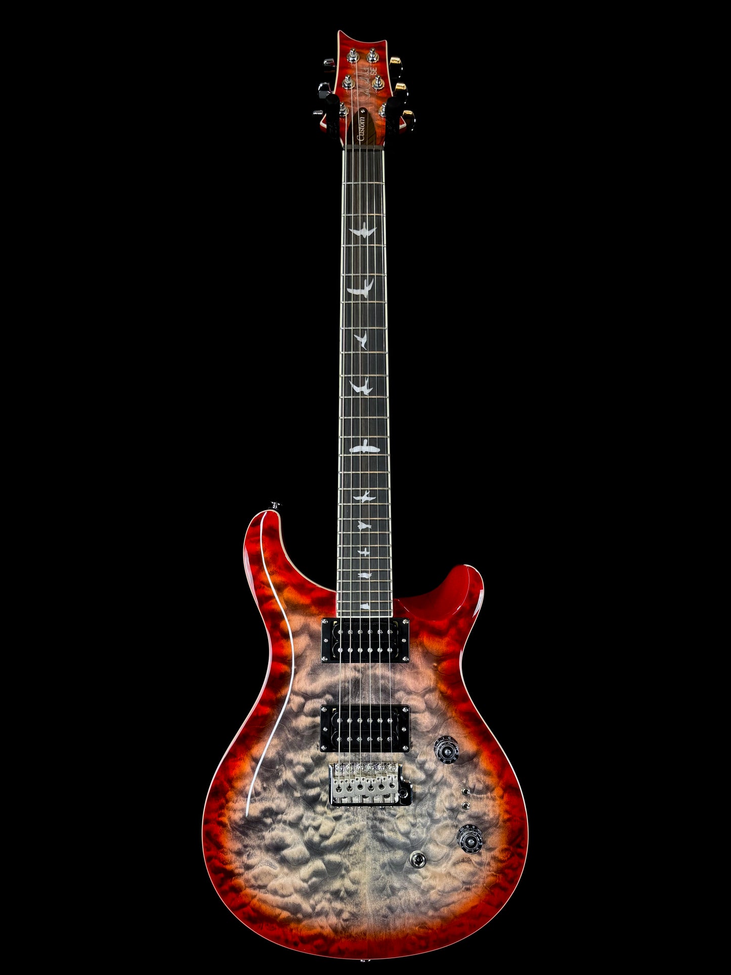 PRS SE Custom 24-08 Quilt | Charcoal Cherry Burst