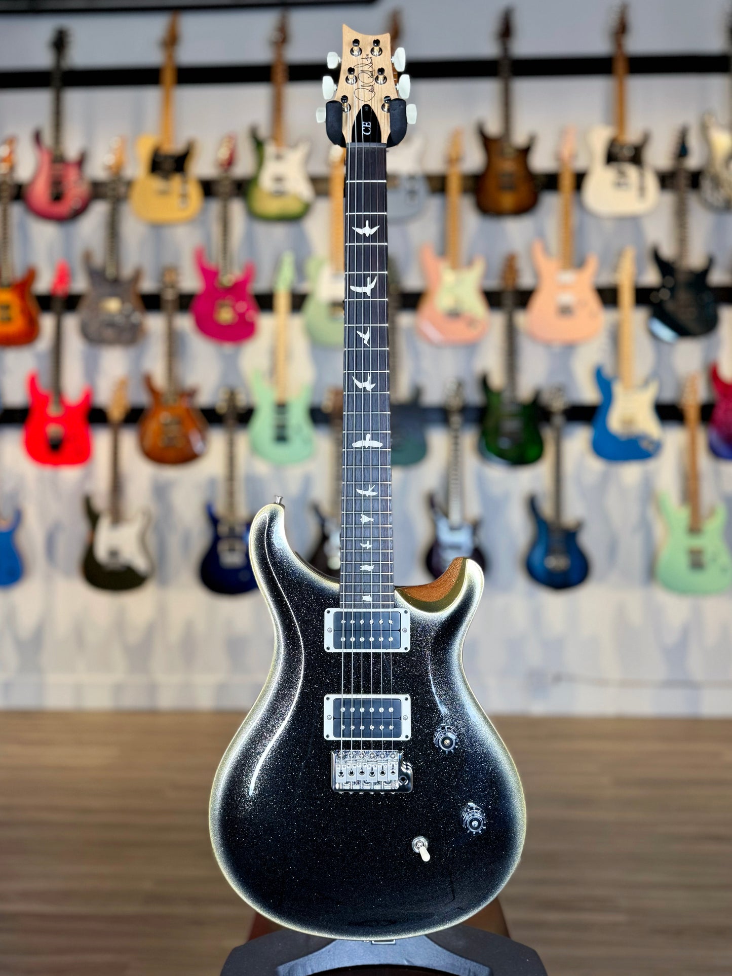 PRS CE 24 Sprayer's Choice | Black Gold Sparkle Gold Burst