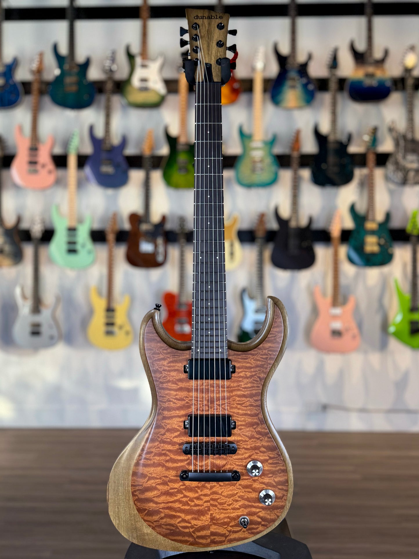 Dunable Gnarwhal 7 String USA Custom Shop | Quilt Sapele Natural Burst