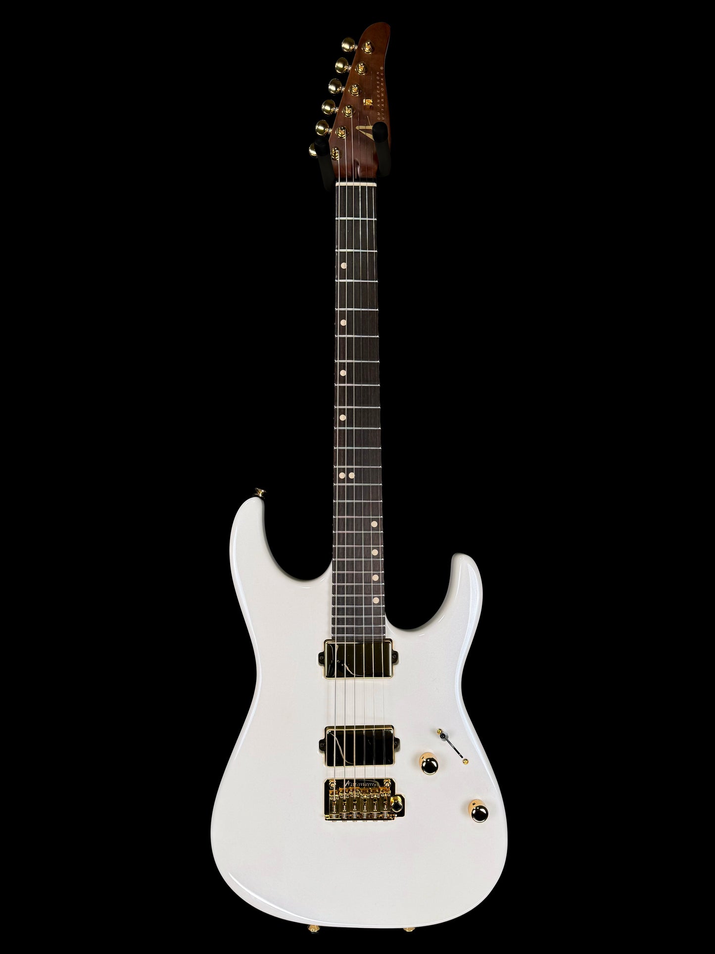 Tom Anderson Li'l Angel Player | Arctic White with Aqua Pearl