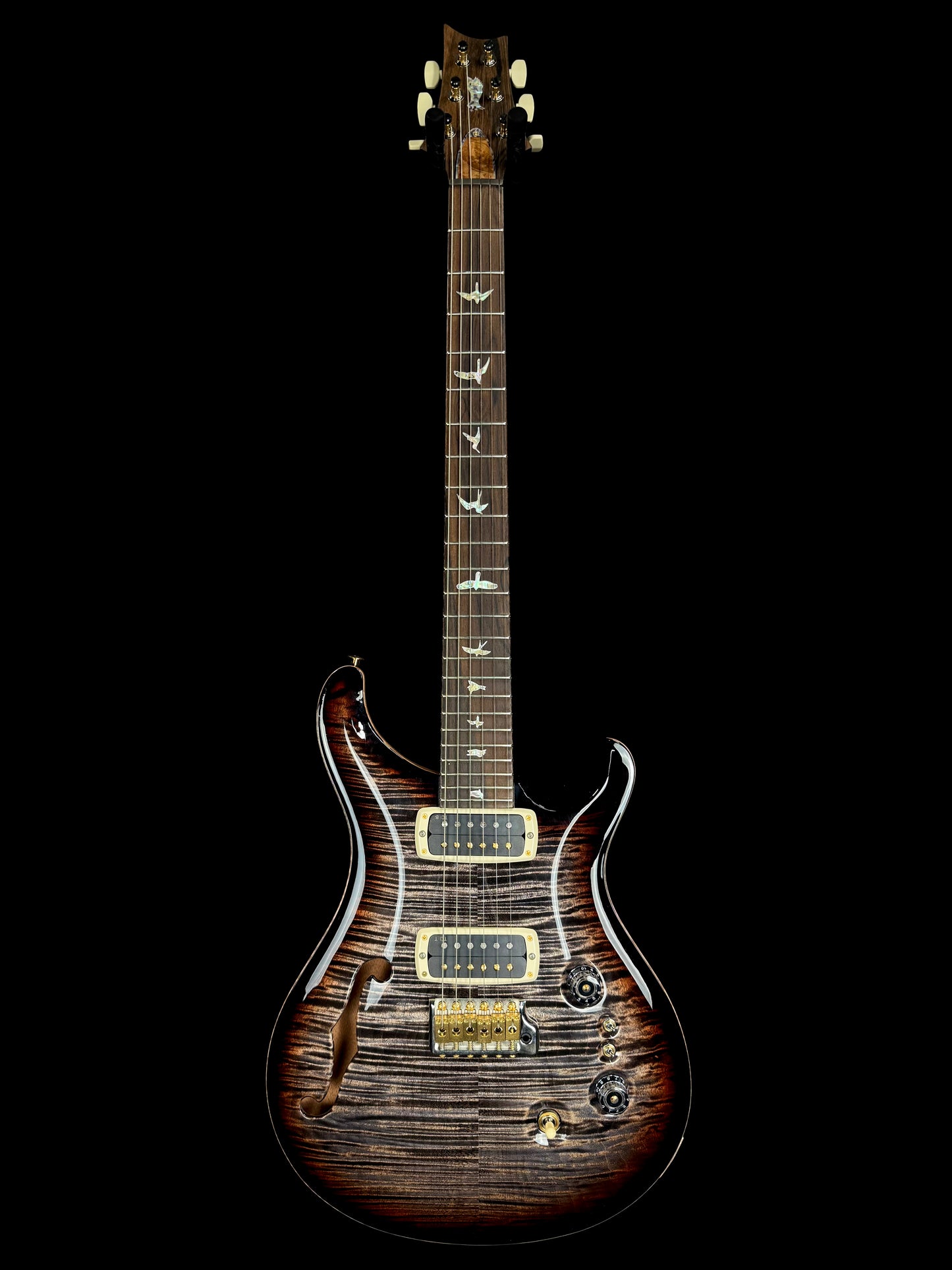 PRS Custom 24-08 Semi-Hollow 40th Anniversary Limited Edition | Charcoal Tri-Color Burst (Pre-Owned)