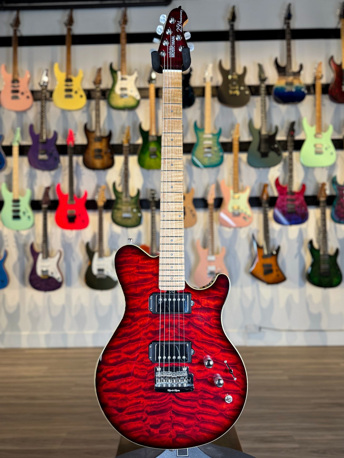 Ernie Ball Music Man Axis 25th Anniversary | Trans Red Burst (Pre-Owned)