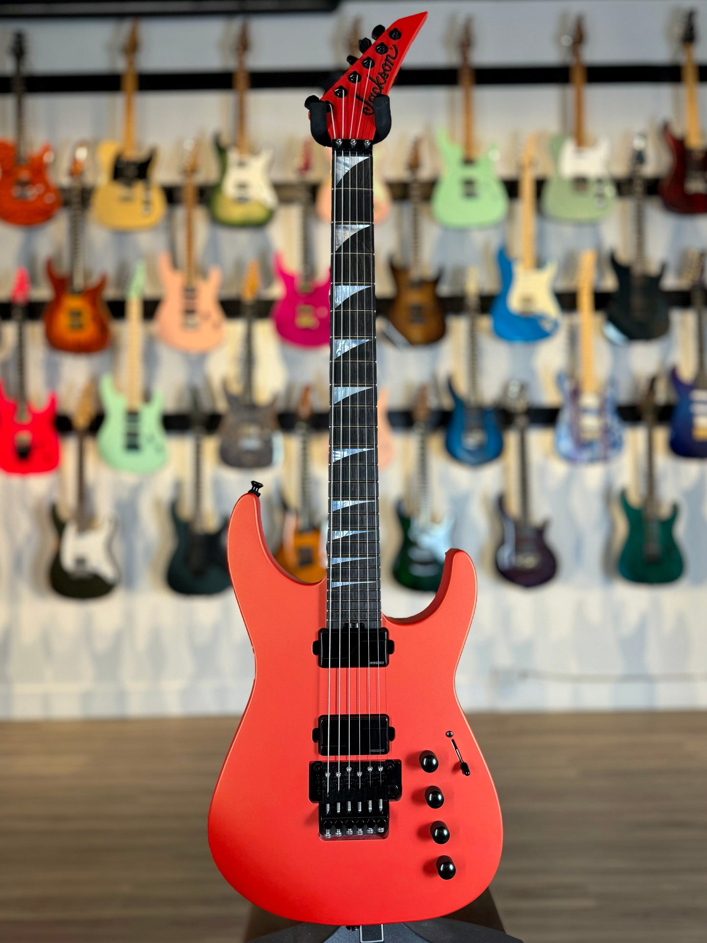 Jackson American Series Soloist SL2MG | Satin Lambo Orange w/ Fishman Fluence Moderns