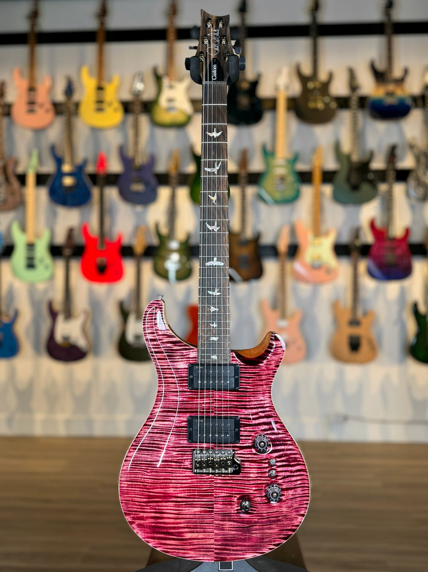 PRS Custom 24-08 "10 Top" Wood Library Limited Edition | Pomegranate/Natural Back