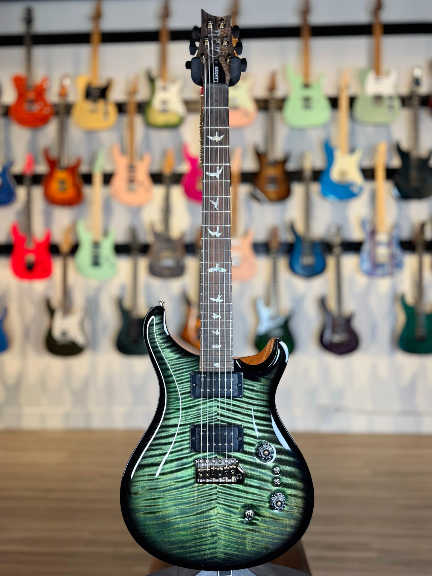 PRS Custom 24-08 "10 Top" Wood Library Limited Edition | Private Stock Sage/Natural Back
