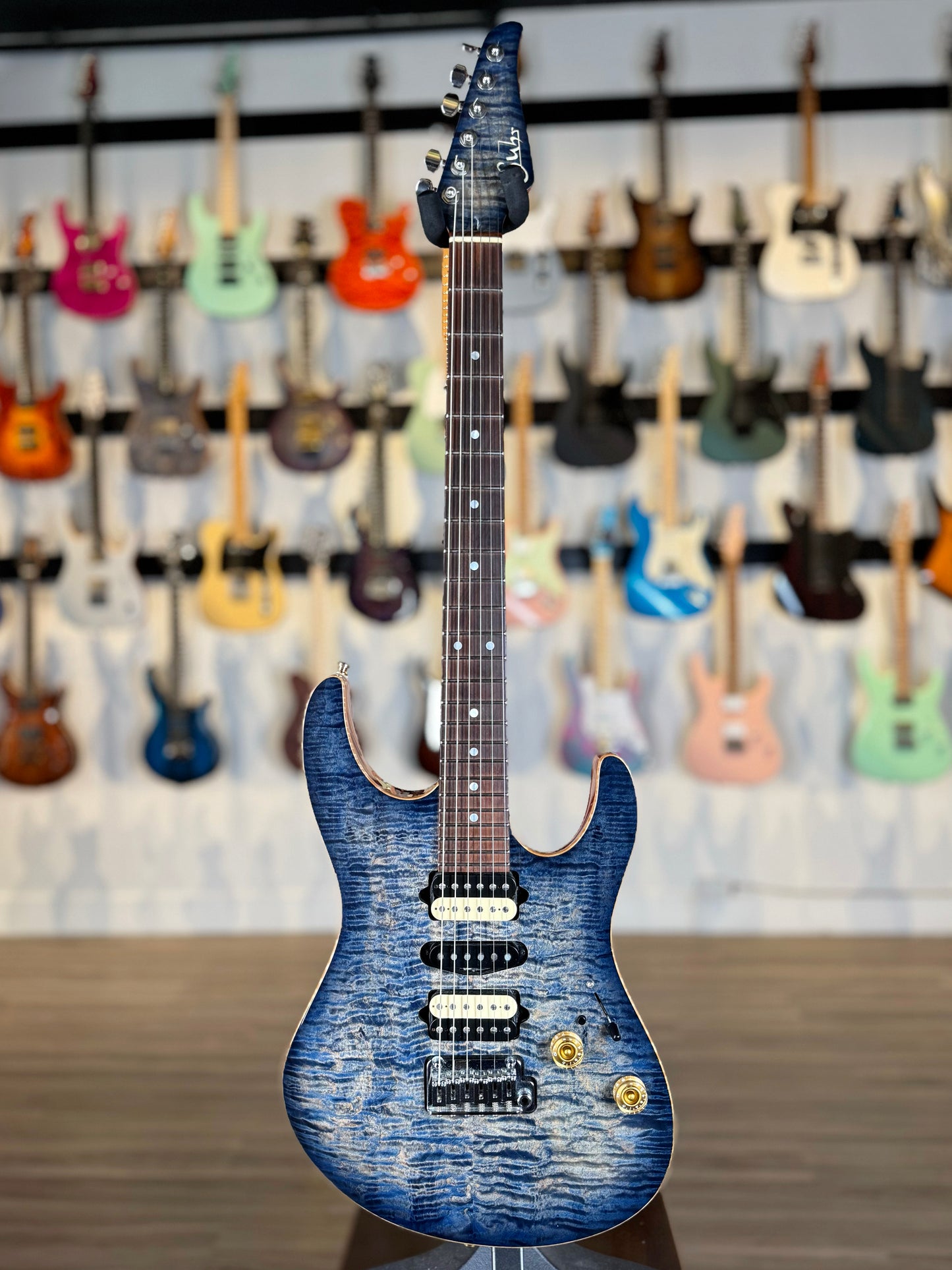 Suhr Guthrie Govan Signature Custom Modern | Faded Trans Whale Blue Burst (Pre-Owned)