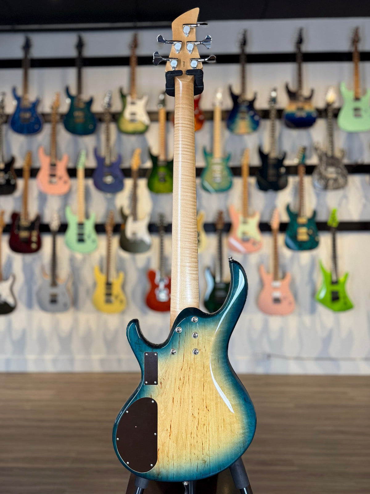 Fibenare Guitars Custom Shop Globe 5 String Bass | Tortoise Blue Gloss