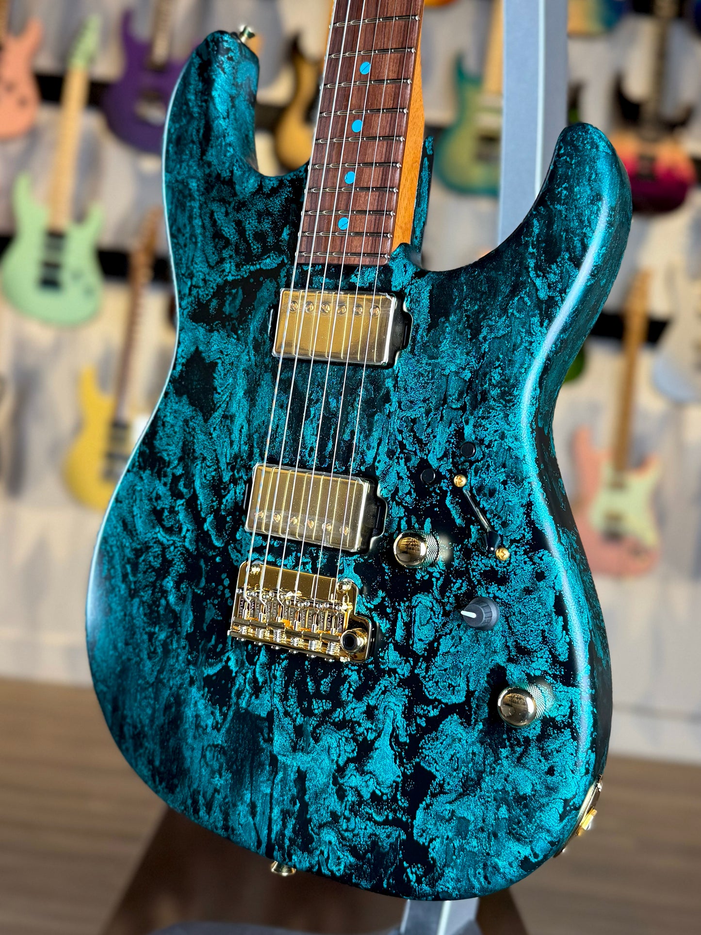 James Tyler Guitars Studio Elite HD | Turquoise Schmear with Black Tint