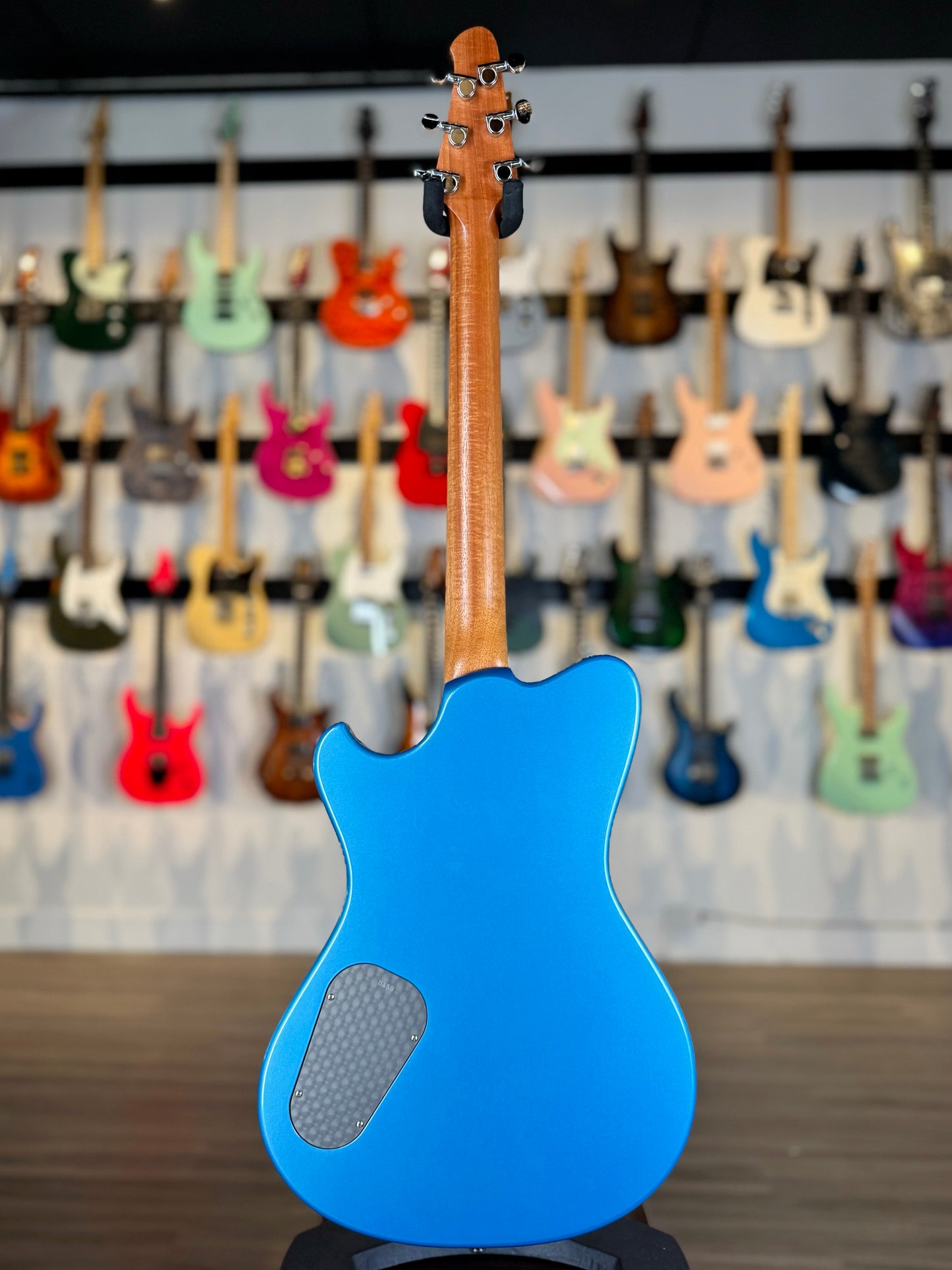 Powers Electric A-Type | Pearl White/Bahama Blue Back