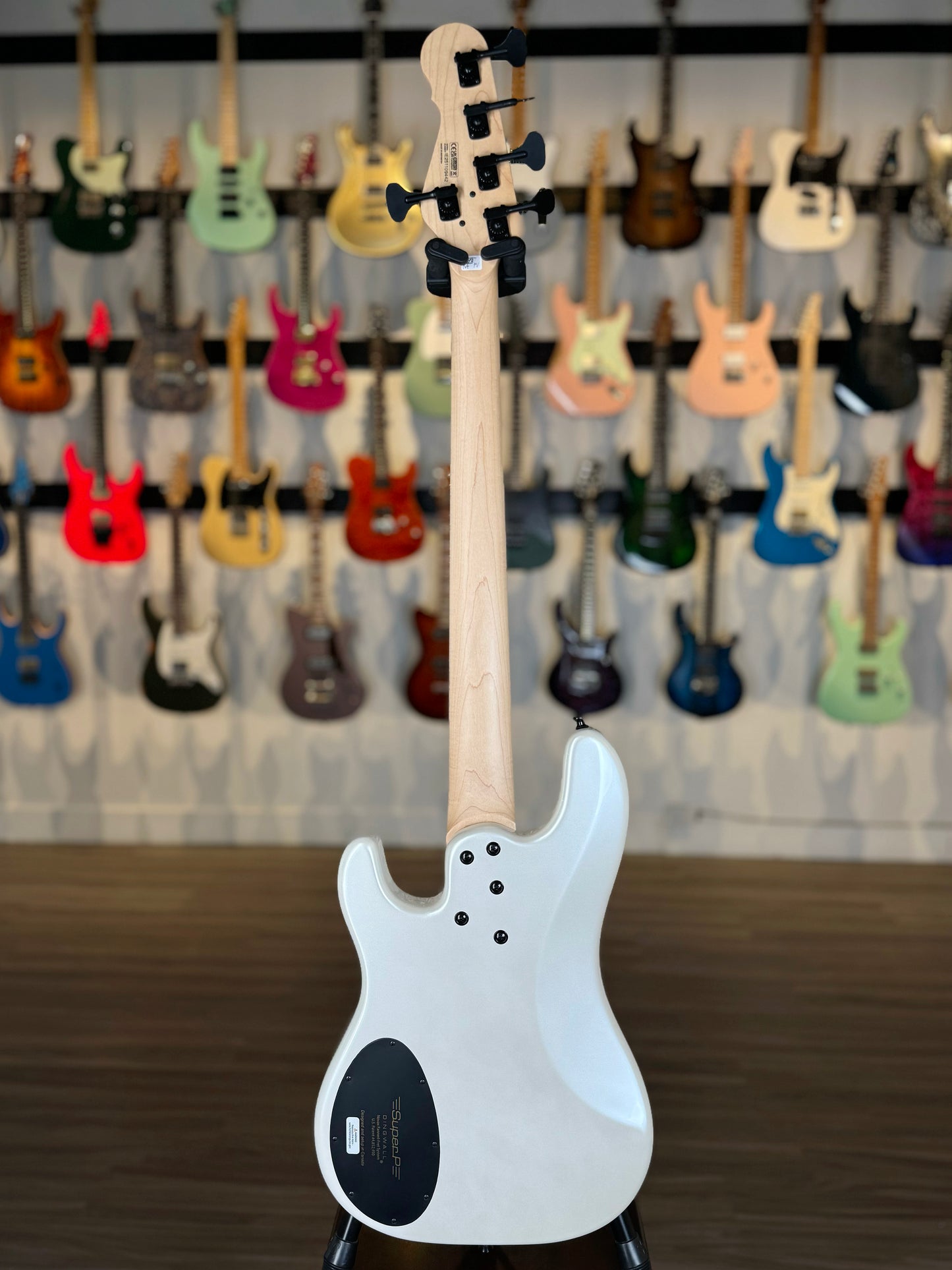 Dingwall Guitars SP1 5 String | Gloss Ducati Pearl White with Black Pickguard