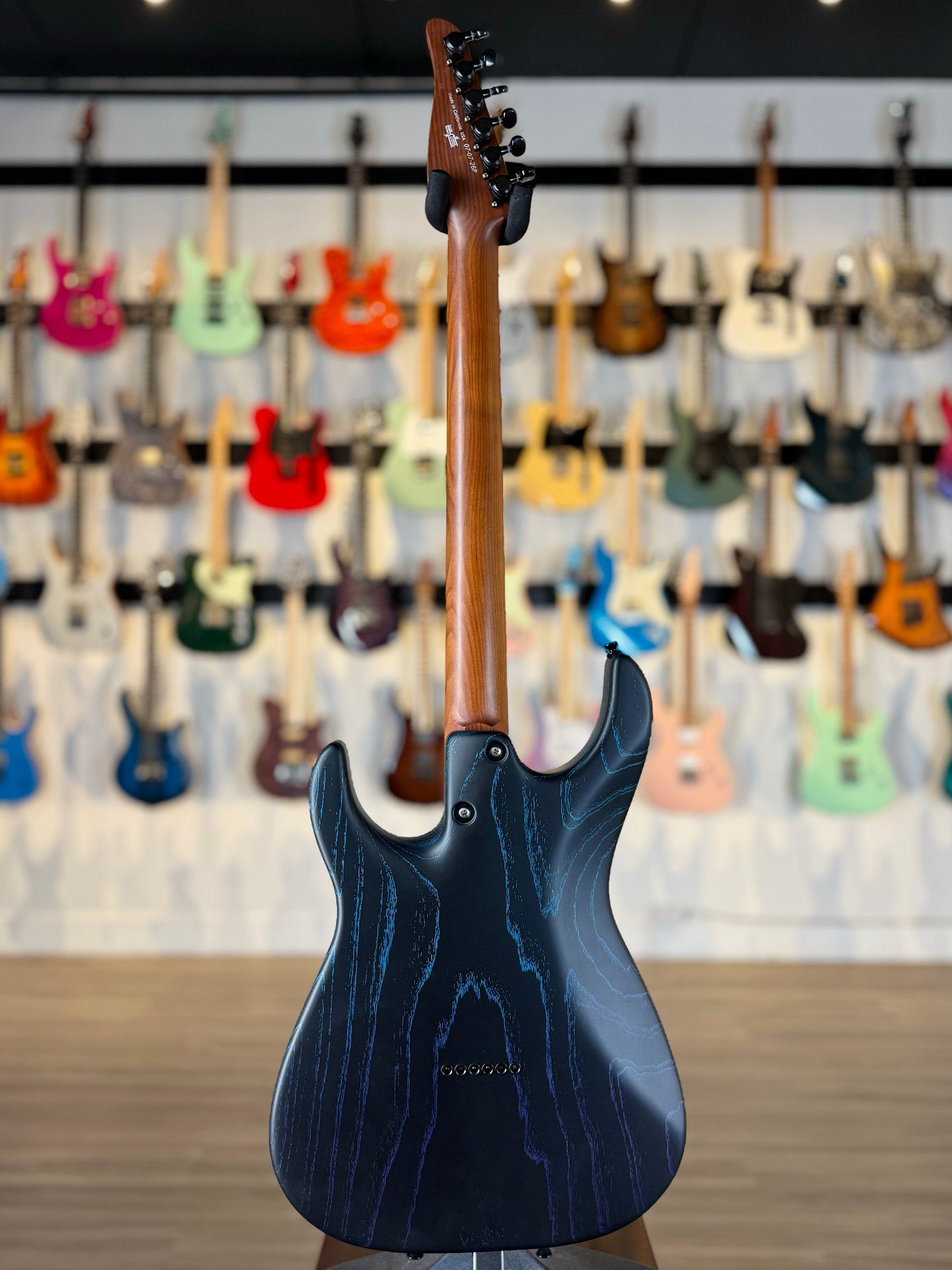 Tom Anderson Guardian Angel Player | Satin Black with Bora to Purple Dog Hair Surf