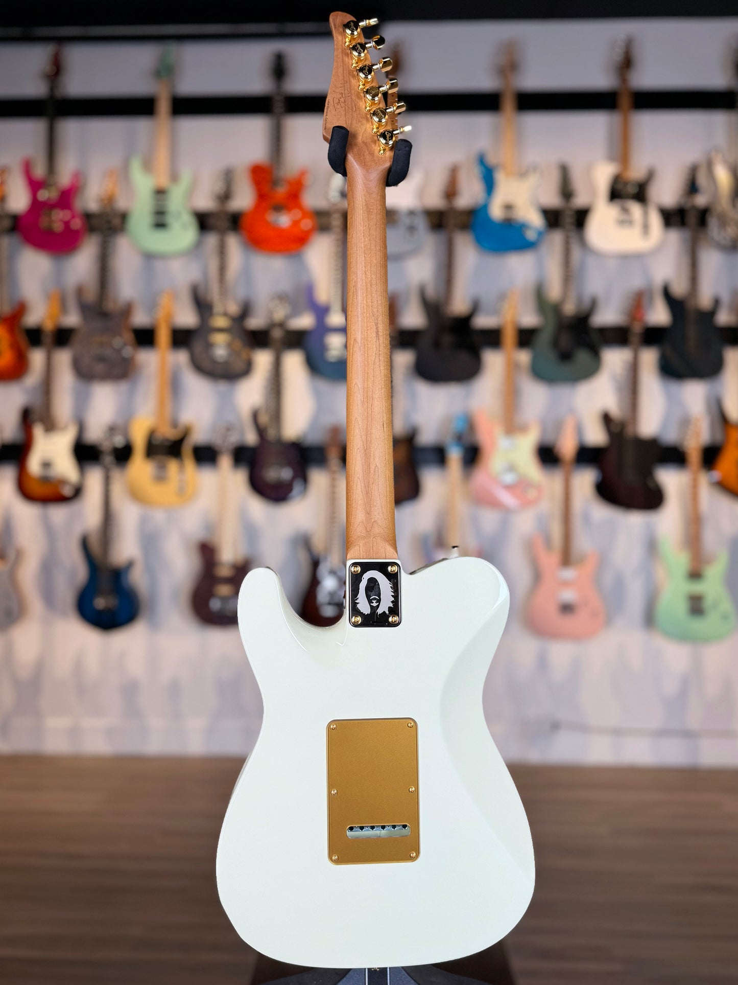 Suhr Mateus Asato Classic T Signature Series | 'MA' White with Lollar Gold Foil Pickups