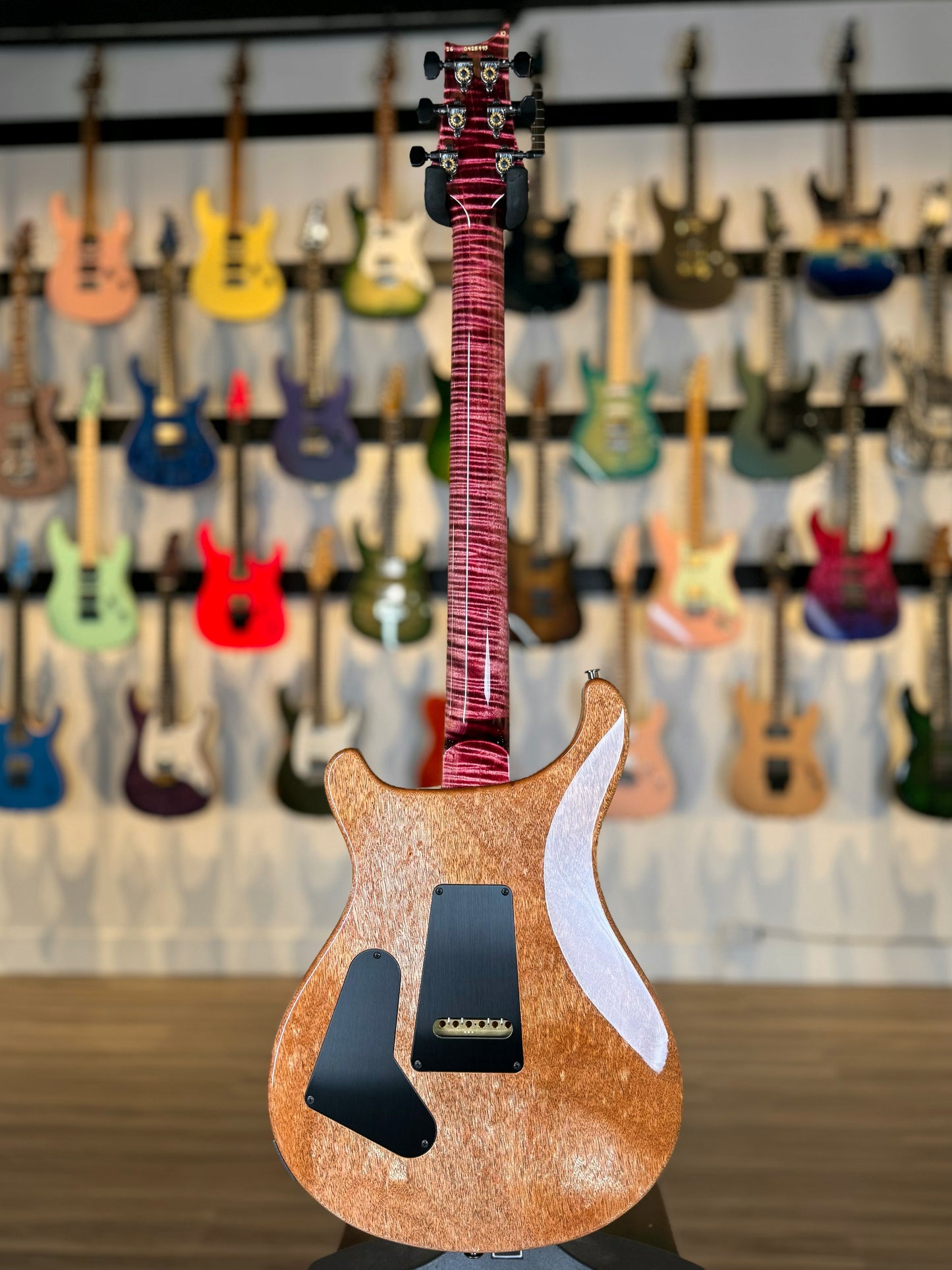 PRS Custom 24-08 "10 Top" Wood Library Limited Edition | Pomegranate/Natural Back
