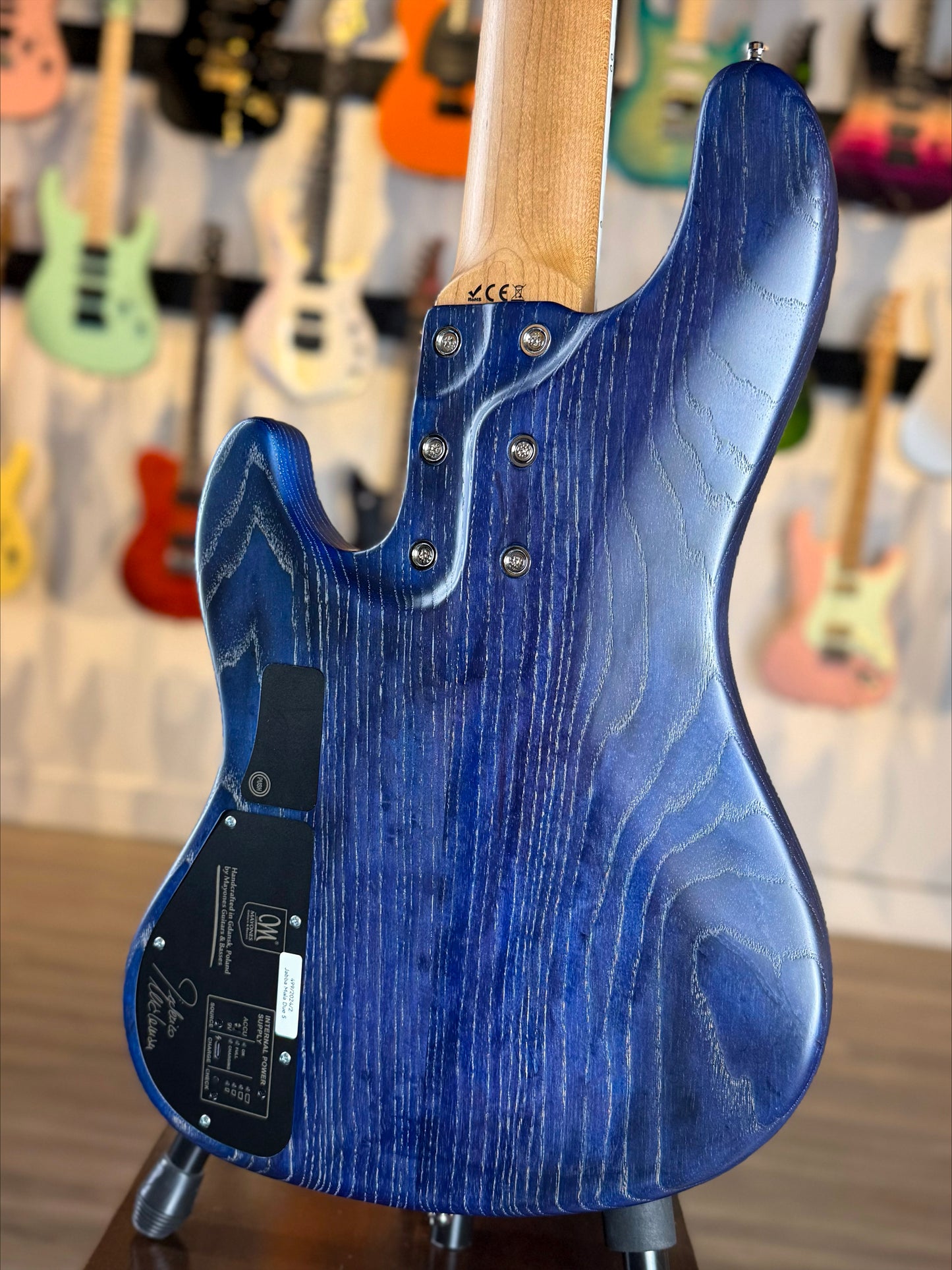 Mayones Jabba Mala Due 5 Federico Malaman Signature 5 String | Natural Fade Blue Burst Out