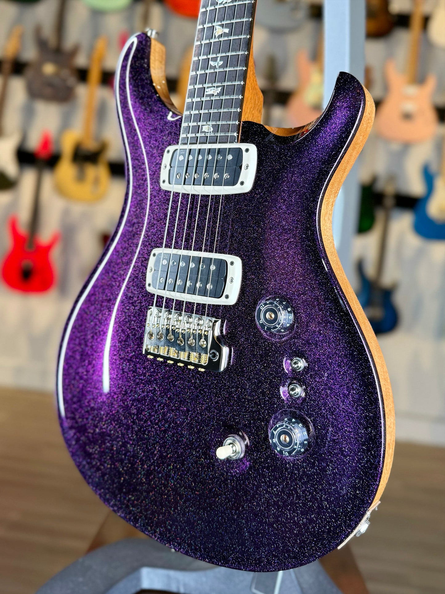 PRS Custom 24-08 Sprayer's Choice | Purple Sparkle/Natural Back