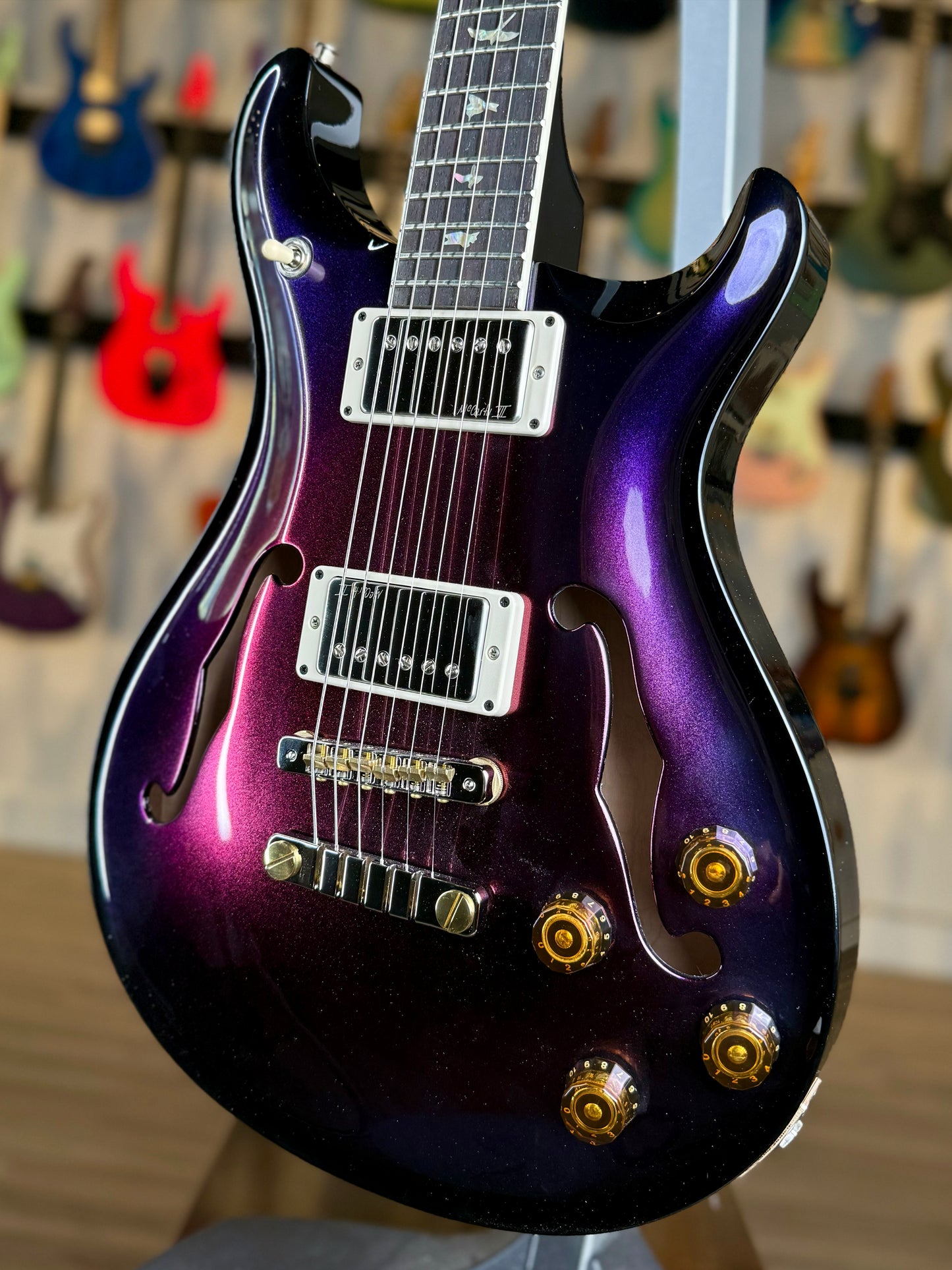 PRS McCarty 594 Hollowbody II Sprayer's Choice | Purple Metallic Colorshift Sparkle