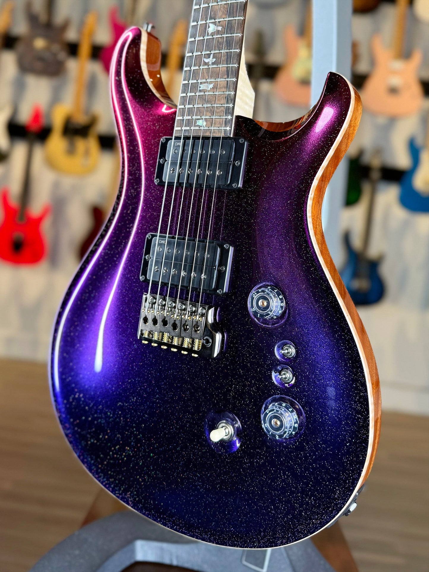 PRS Custom 24-08 Wood Library Sprayer's Choice | Magenta Purple Colorshift/Natural Back
