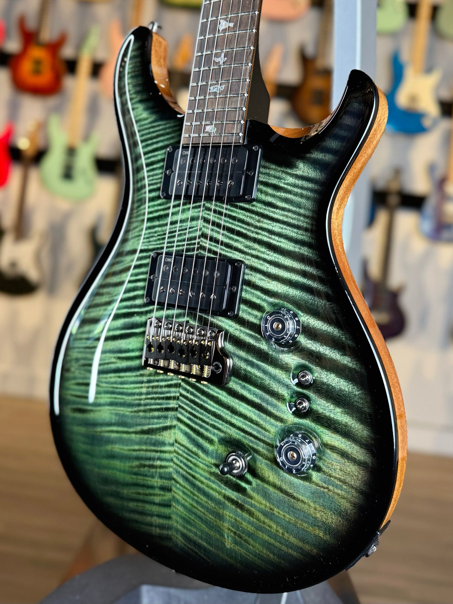PRS Custom 24-08 "10 Top" Wood Library Limited Edition | Private Stock Sage/Natural Back