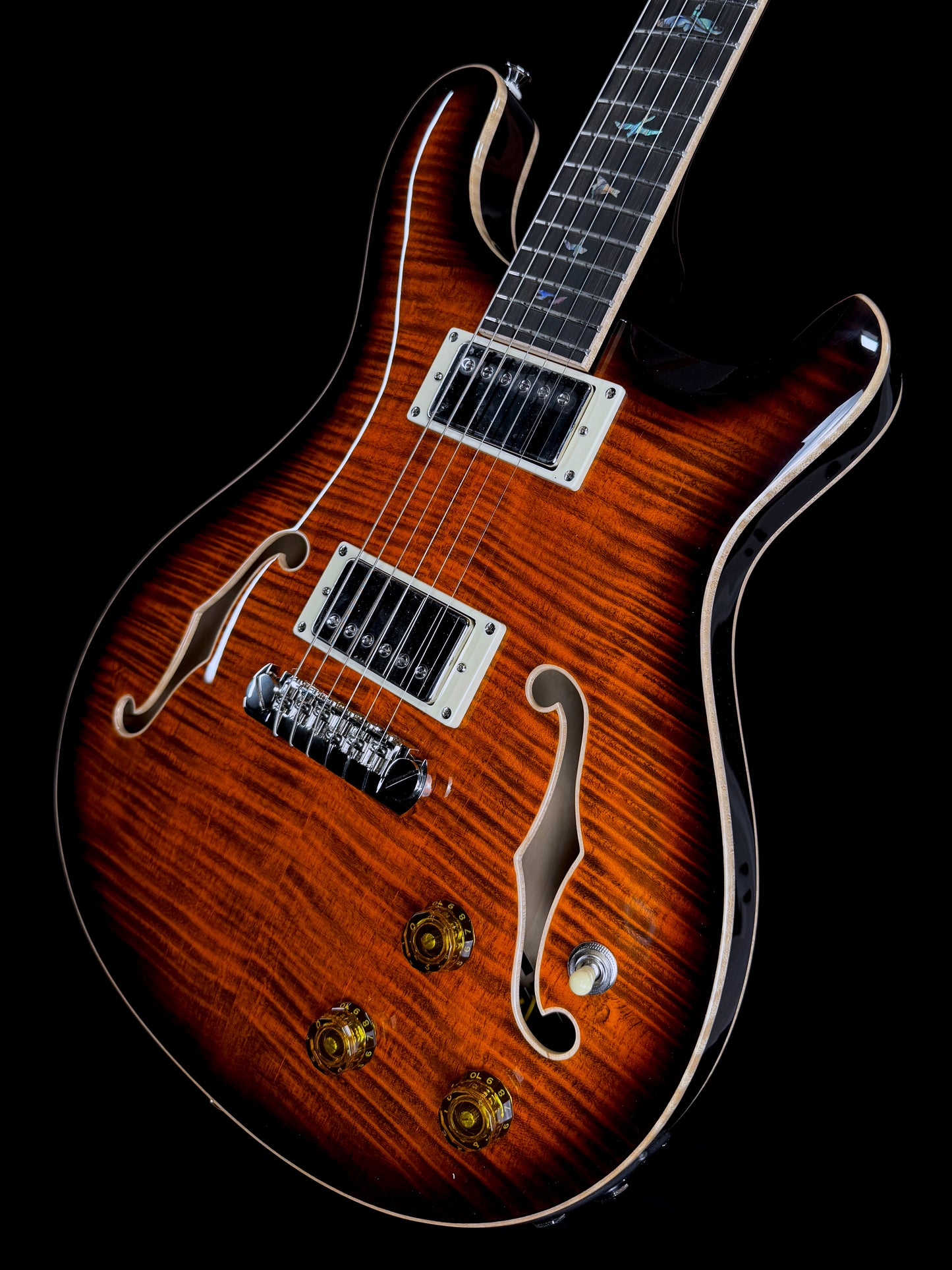 PRS SE Hollowbody II Piezo | Orange Tiger Smokeburst