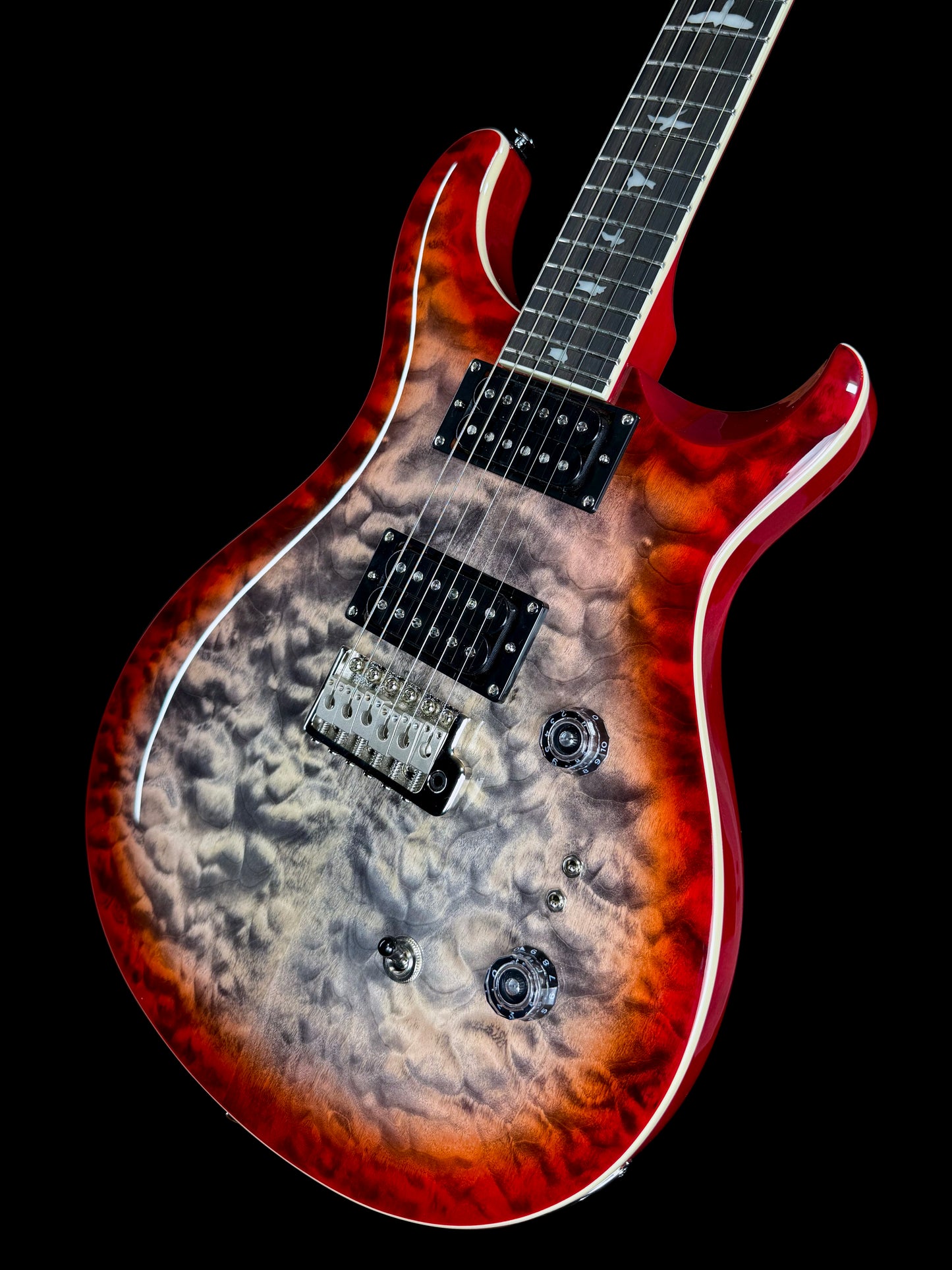 PRS SE Custom 24-08 Quilt | Charcoal Cherry Burst