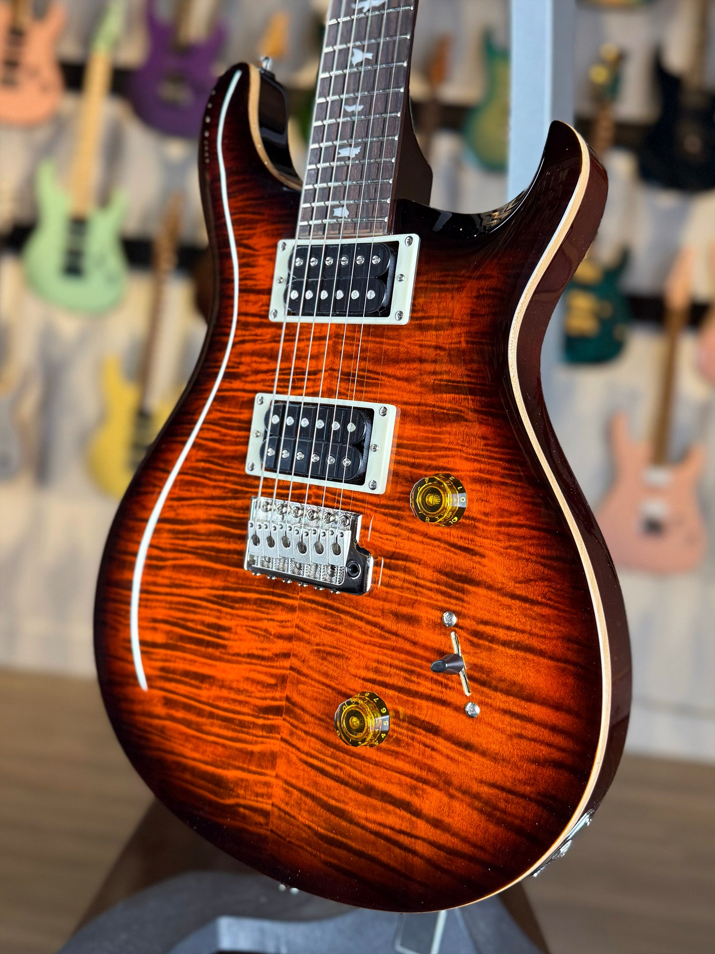 PRS SE Custom 24 | Orange Tiger Smokeburst