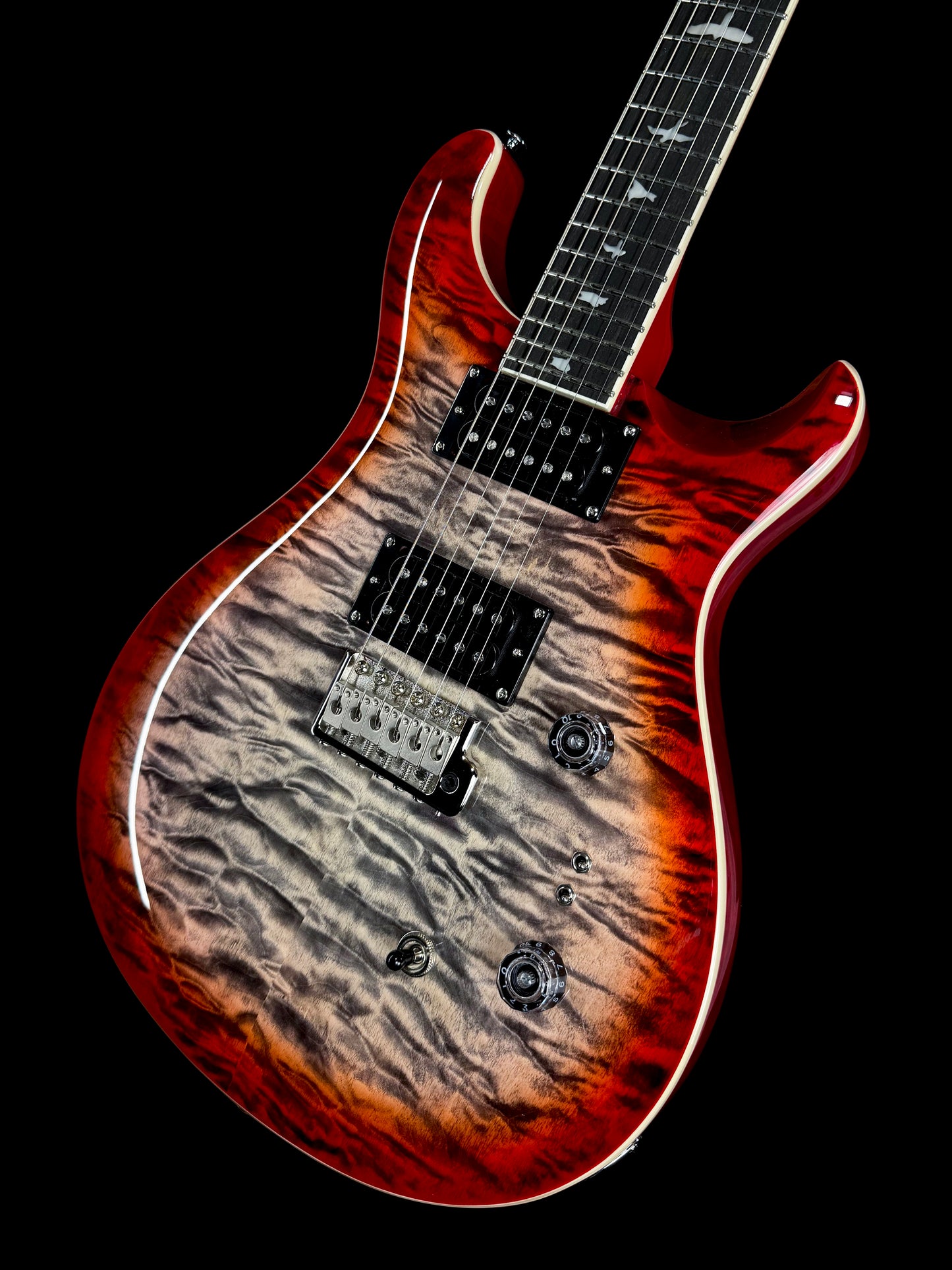 PRS SE Custom 24-08 Quilt | Charcoal Cherry Burst