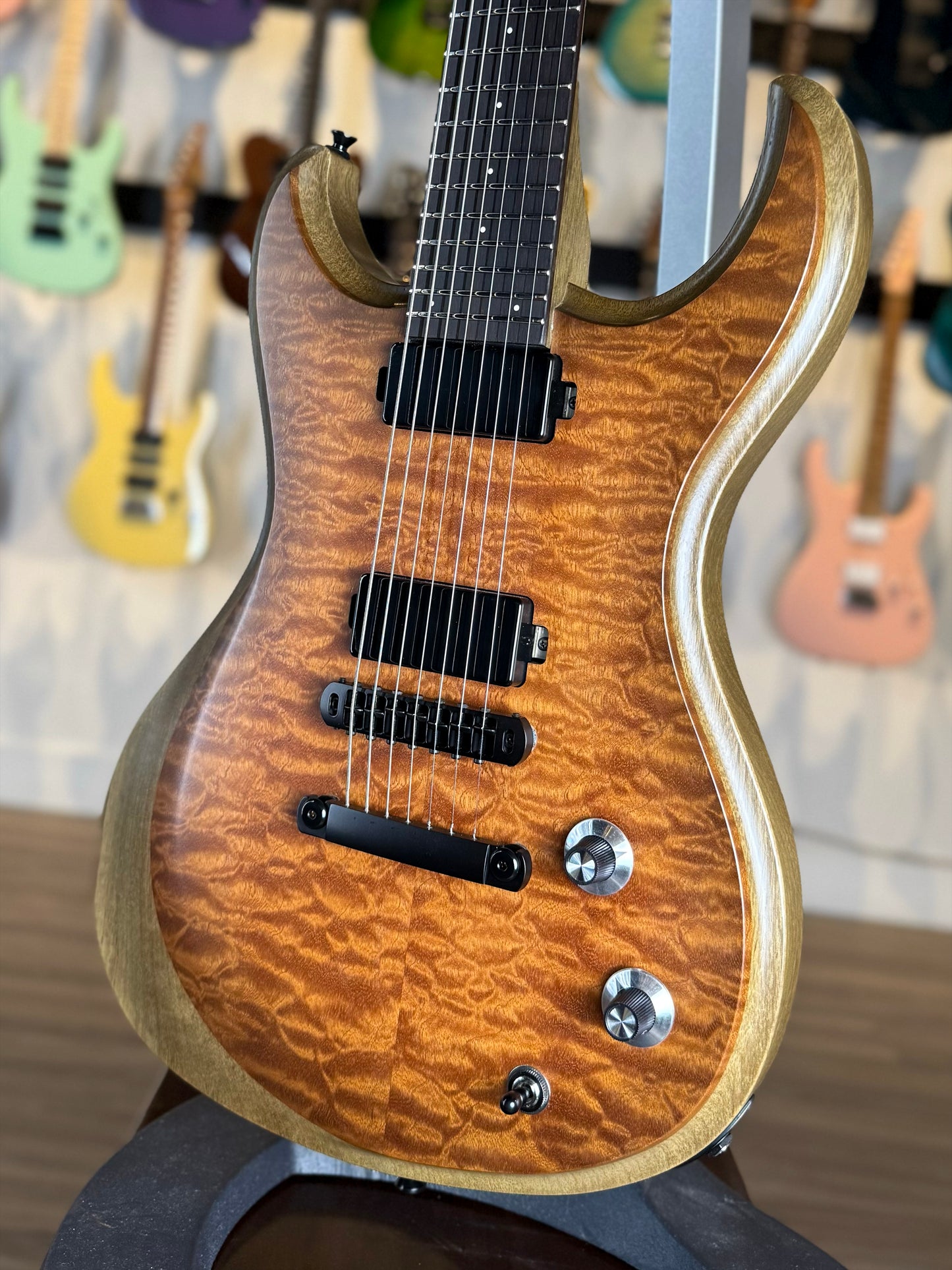 Dunable Gnarwhal 7 String USA Custom Shop | Quilt Sapele Natural Burst