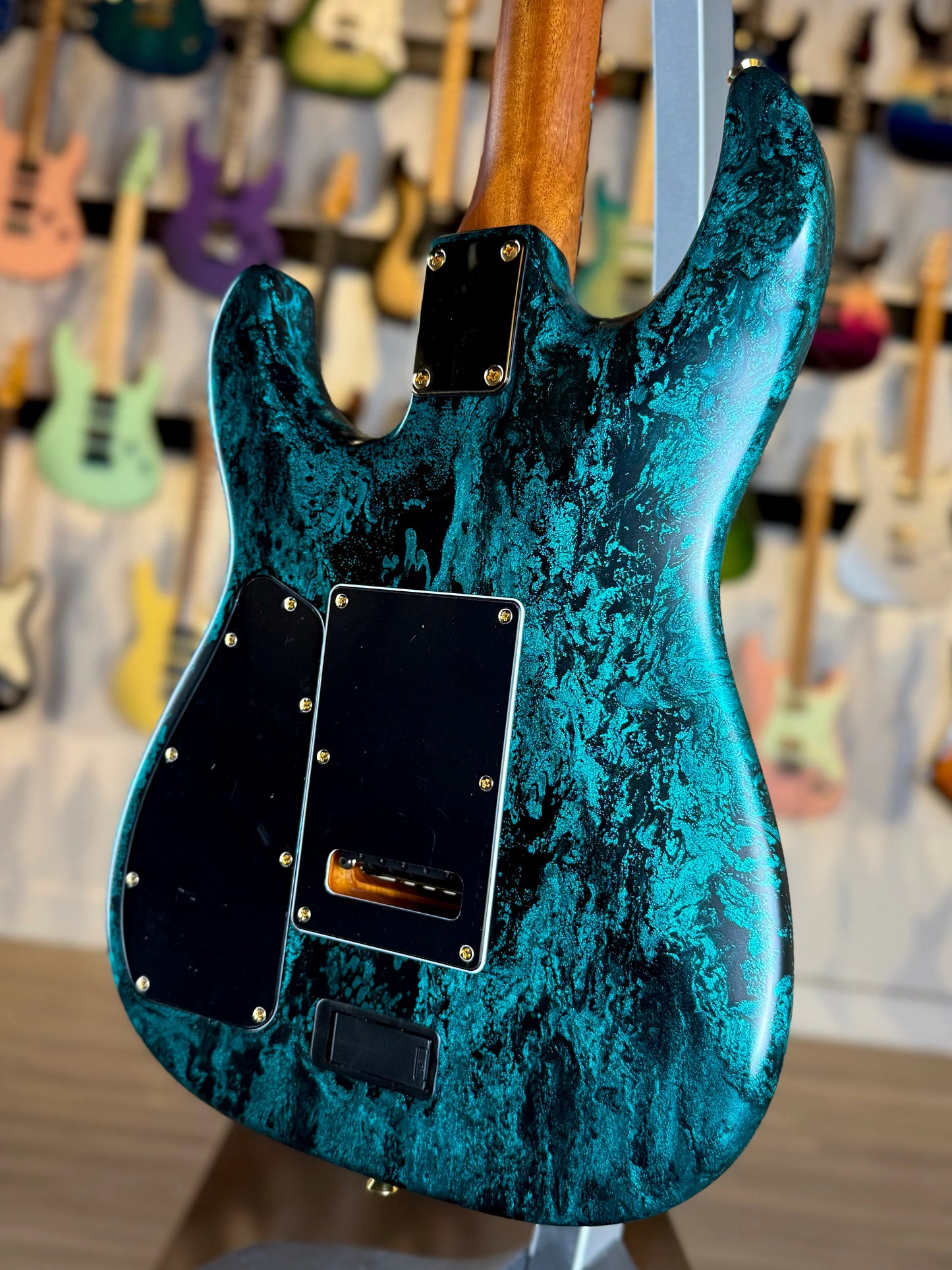 James Tyler Guitars Studio Elite HD | Turquoise Schmear with Black Tint