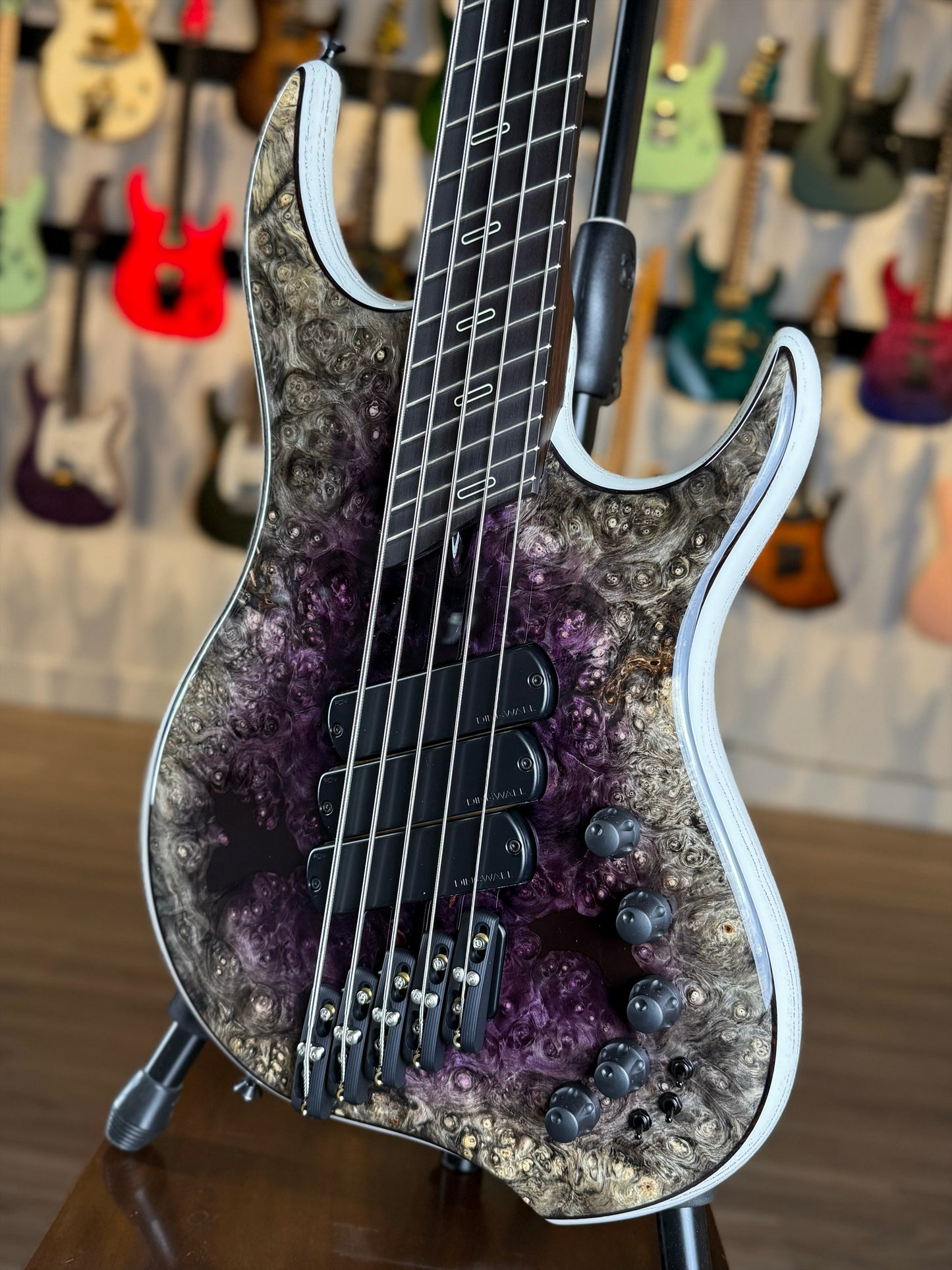 Dingwall Guitars Custom Shop Z3 5 String | Purple to Natural Reverseburst