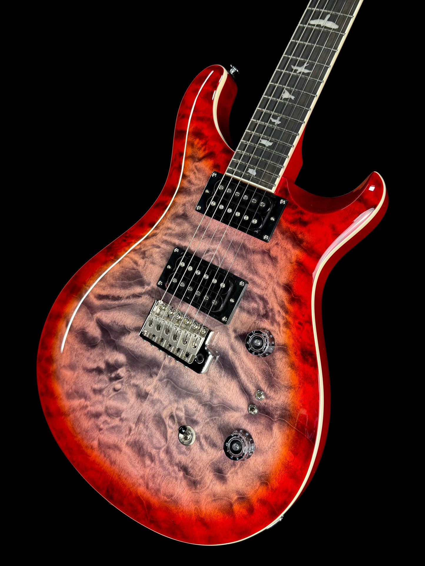 PRS SE Custom 24-08 Quilt | Charcoal Cherry Burst