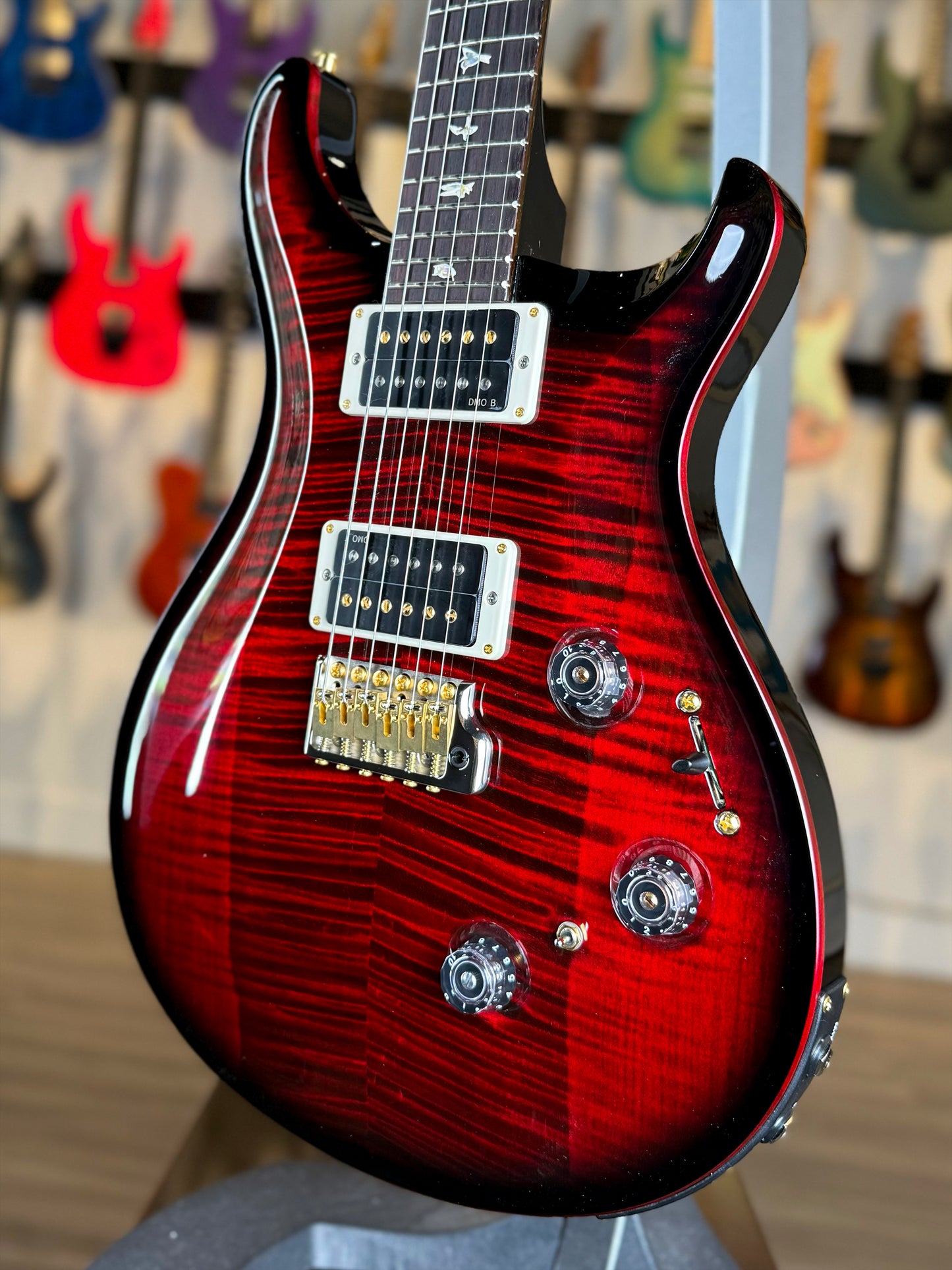 PRS Custom 24 Piezo "10 Top" | Fire Smokeburst