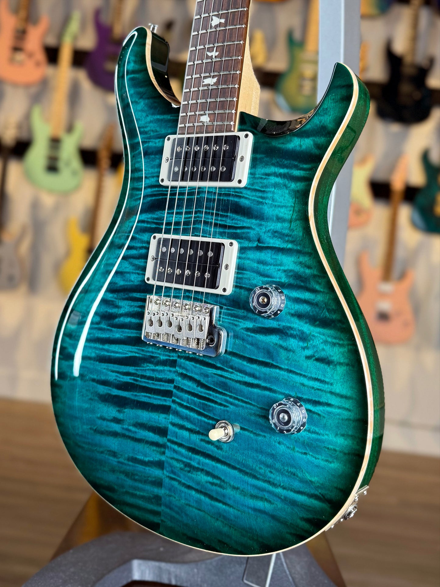 PRS CE 24 | Custom Color Trans Blue Green Burst (Hand Selected Top)