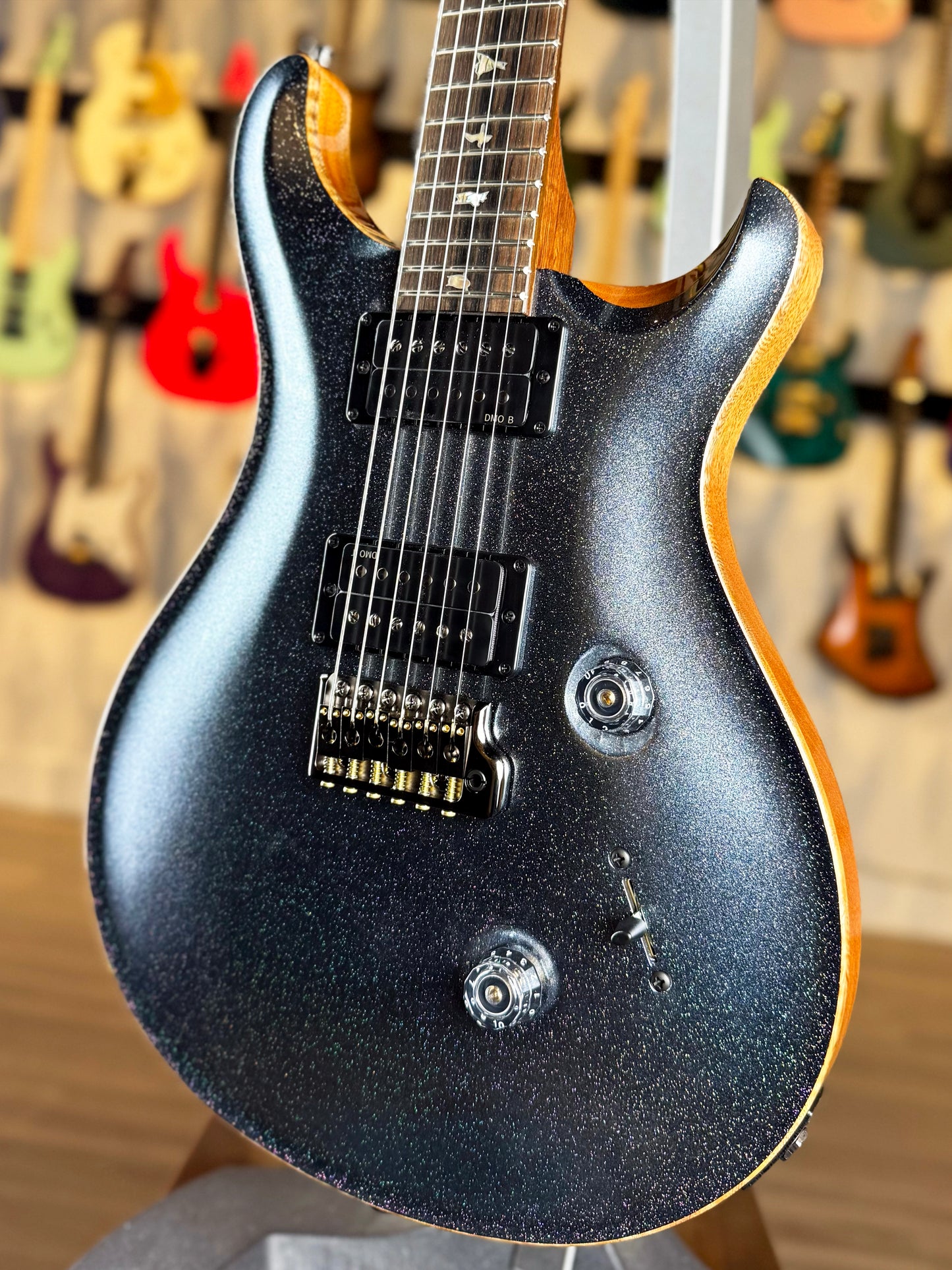 PRS Custom 24 Sprayer's Choice | Gunmetal Grey Holoflake Sparkle/Natural Back