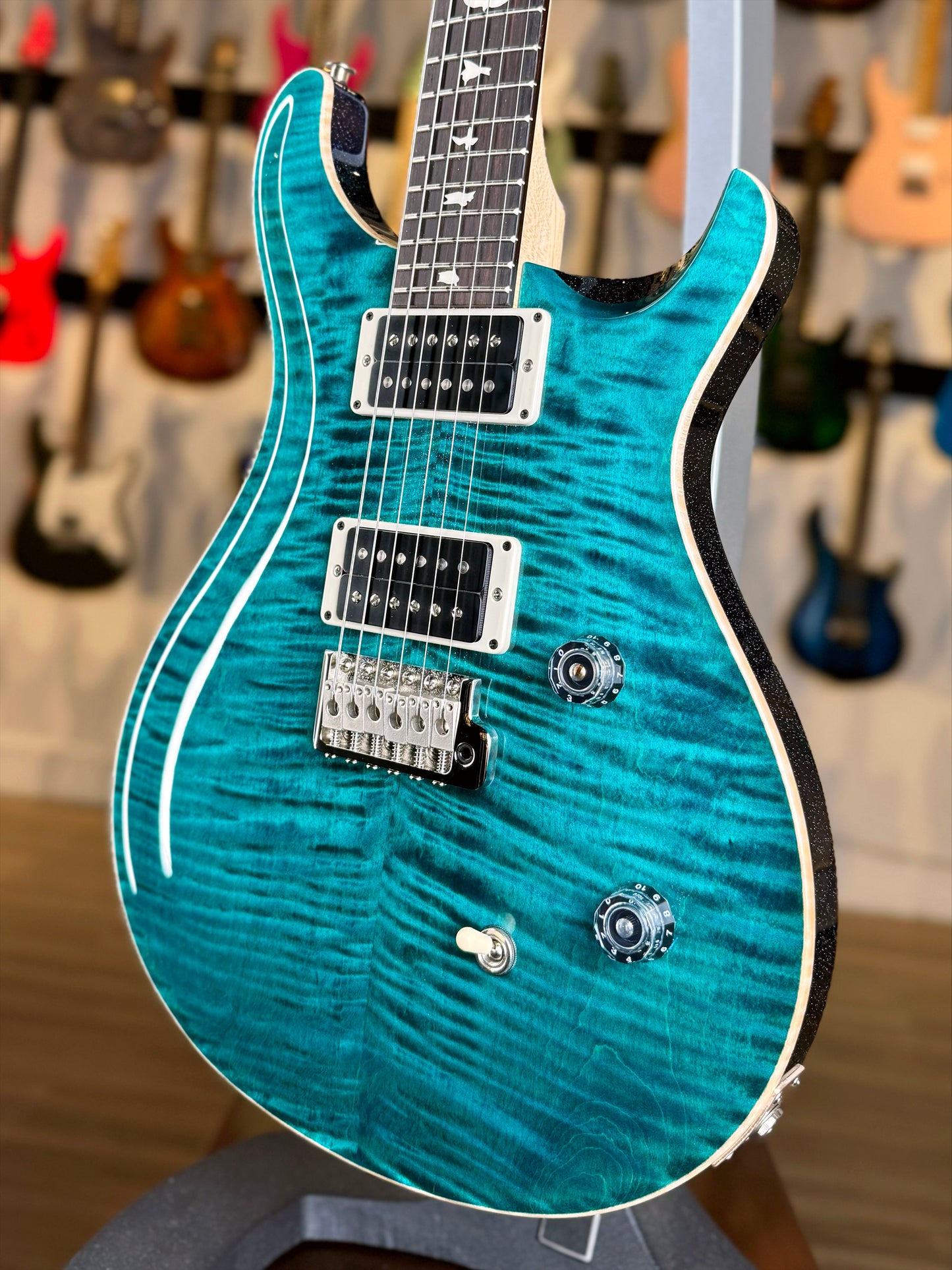 PRS CE 24 Sprayer's Choice | Faded Abalone with Blue/Green Colorshift Sparkle Back (Hand Selected Top)